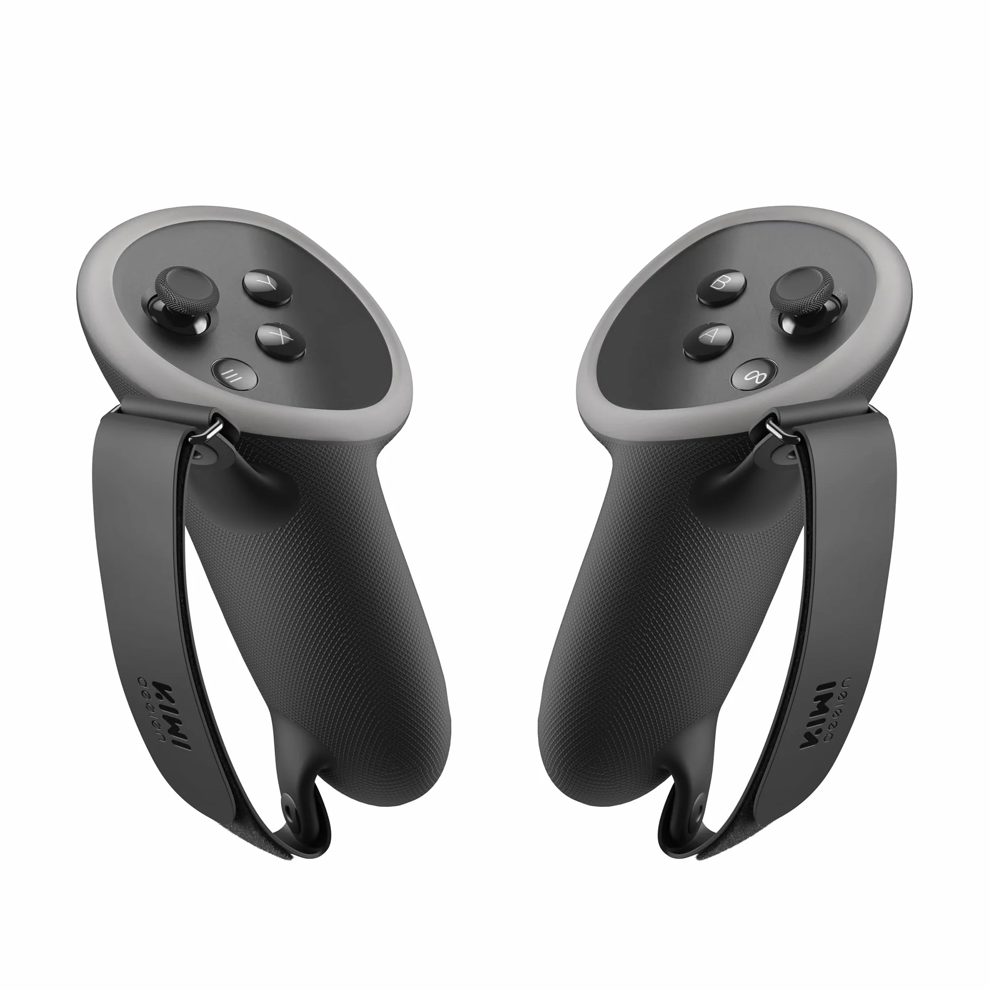 KIWI design Akcesoria do uchwytów kontrolera kompatybilne z Meta Quest 3, silikonowy ochraniacz na dłonie z paskami na kostki