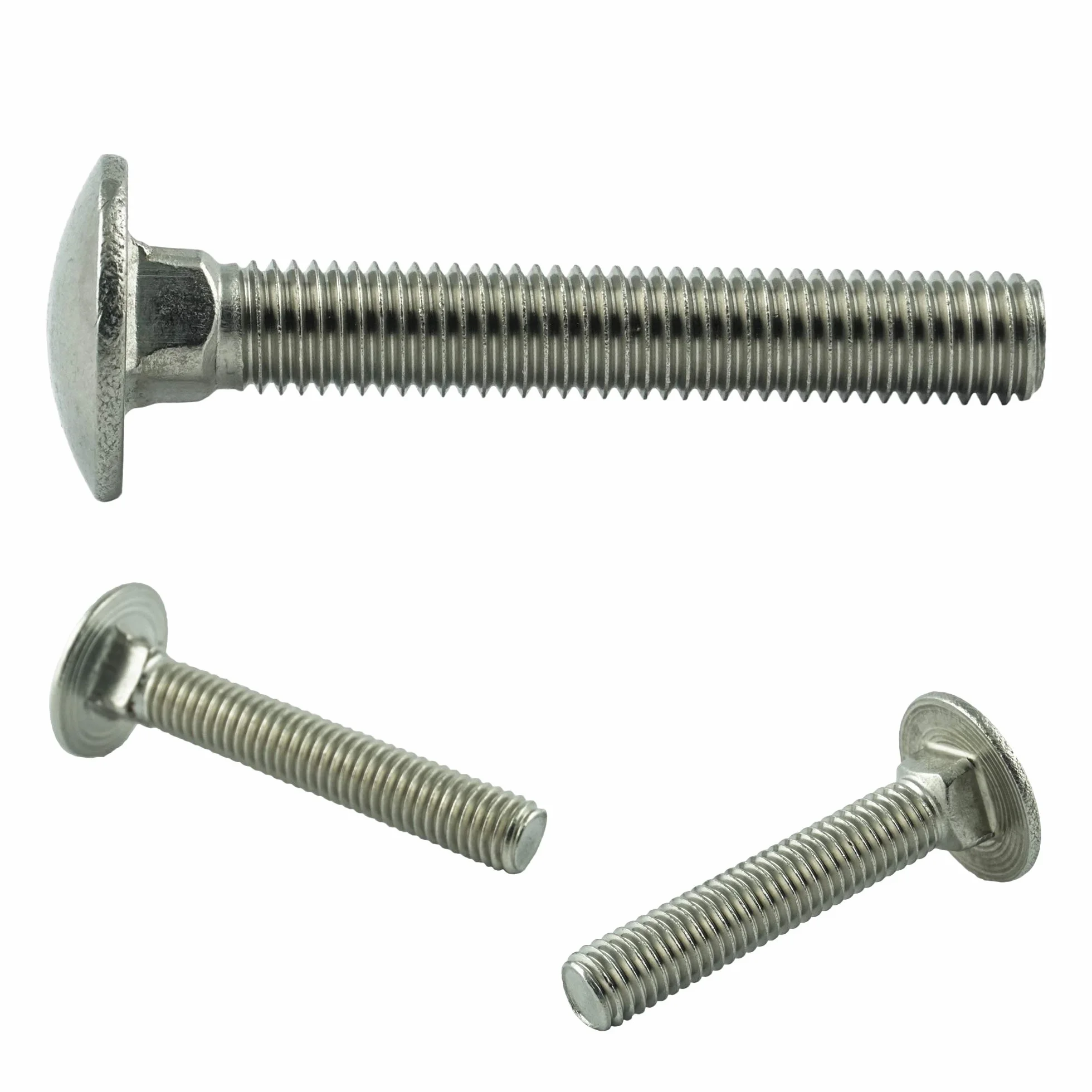 M6 x 110 mm (10 sztuk) śruby zamkowe z nasadką czworokątną - stal szlachetna VA A2 V2A - śruby płaskie okrągłe z gwintem pełnym, nierdzewnym - DIN 603 - ISO 8677 | AGBERG