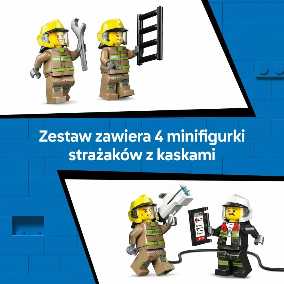 LEGO City Lotniskowy wóz strażacki, zabawka dla dzieci od 7 lat, klocki konstrukcyjne z pojazdem ratunkowym i czterema minifigurkami, prezent dla 7-latka, dla chłopca i dziewczynki na urodziny 60499