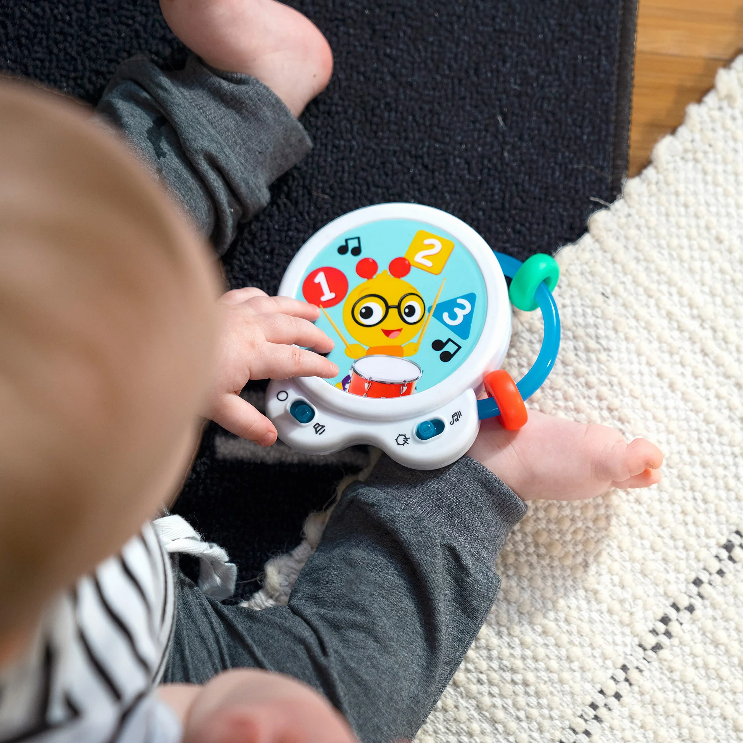 Baby Einstein Tiny Bęben muzyczny, zabawka, wiek 3+ miesięcy, Bead Chaser