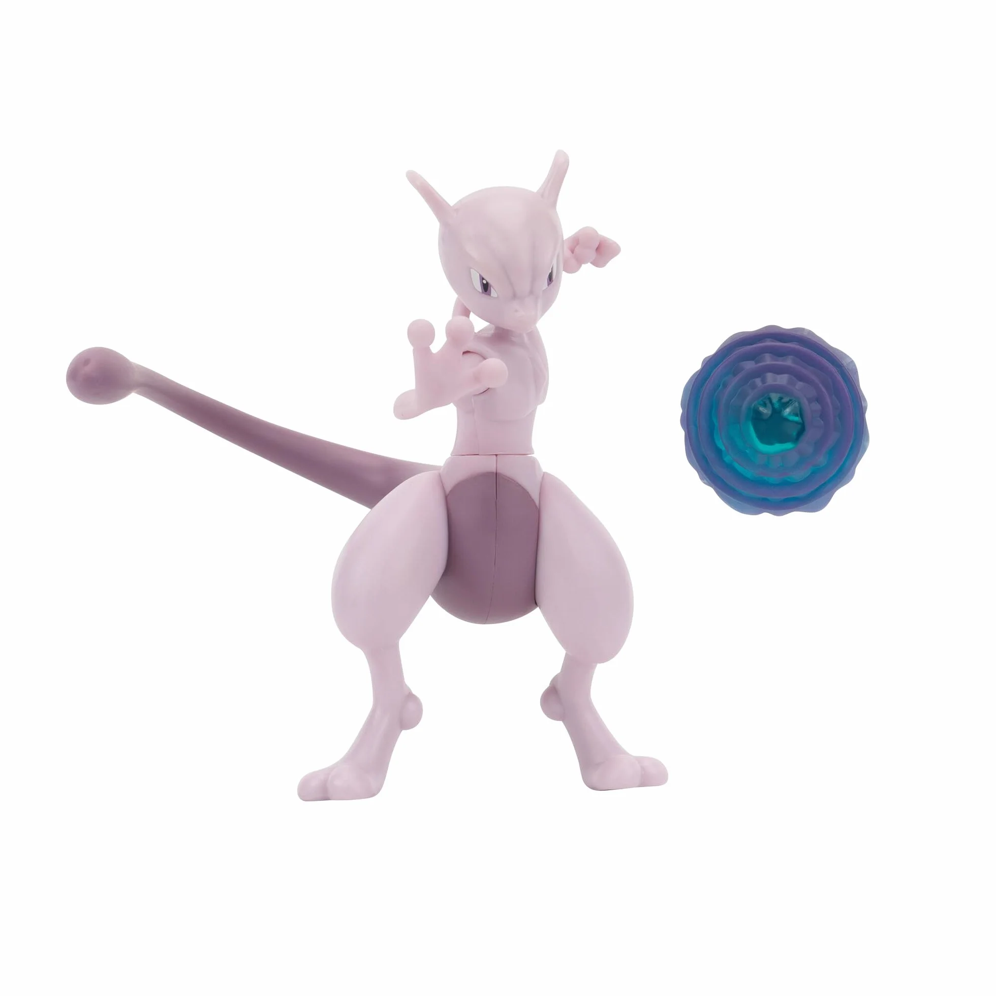 Pokémon PKW3370 - Battle Feature Figure - Mewtu, oficjalne ruchome figurki, 11,5 cm