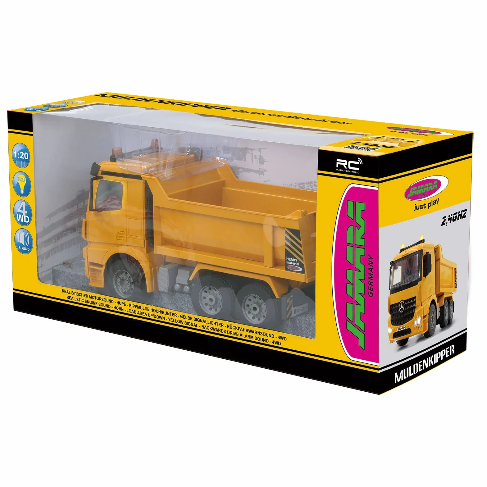 Jamara 404940 Wywrotka, Żółty, 37 x 15 x 19 cm