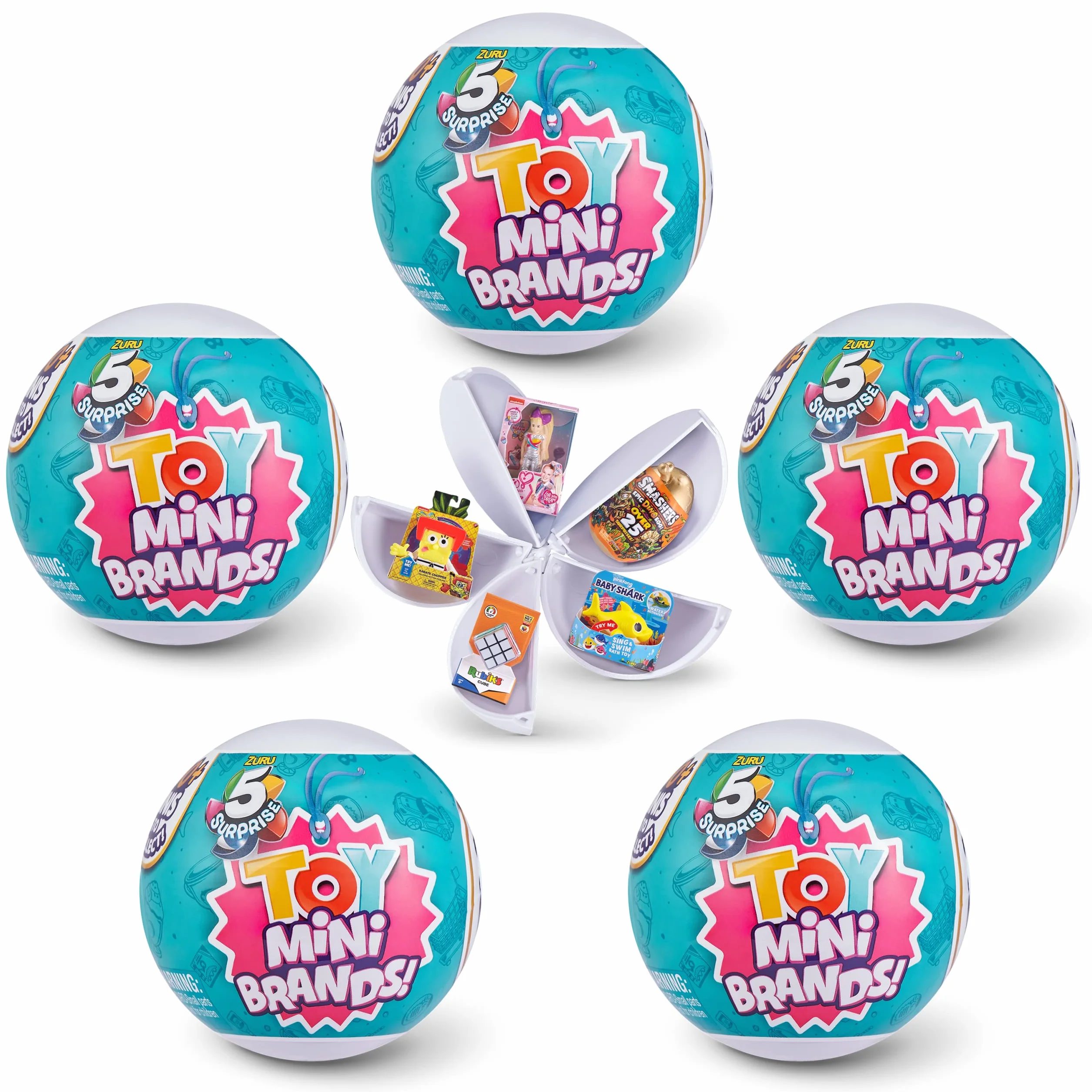 5 Surprise Toy Mini Brands Kapsułki Kolekcjonerskie Do Sklepu z Zabawkami, Wielokolorowy, 5 sztuk, 77126