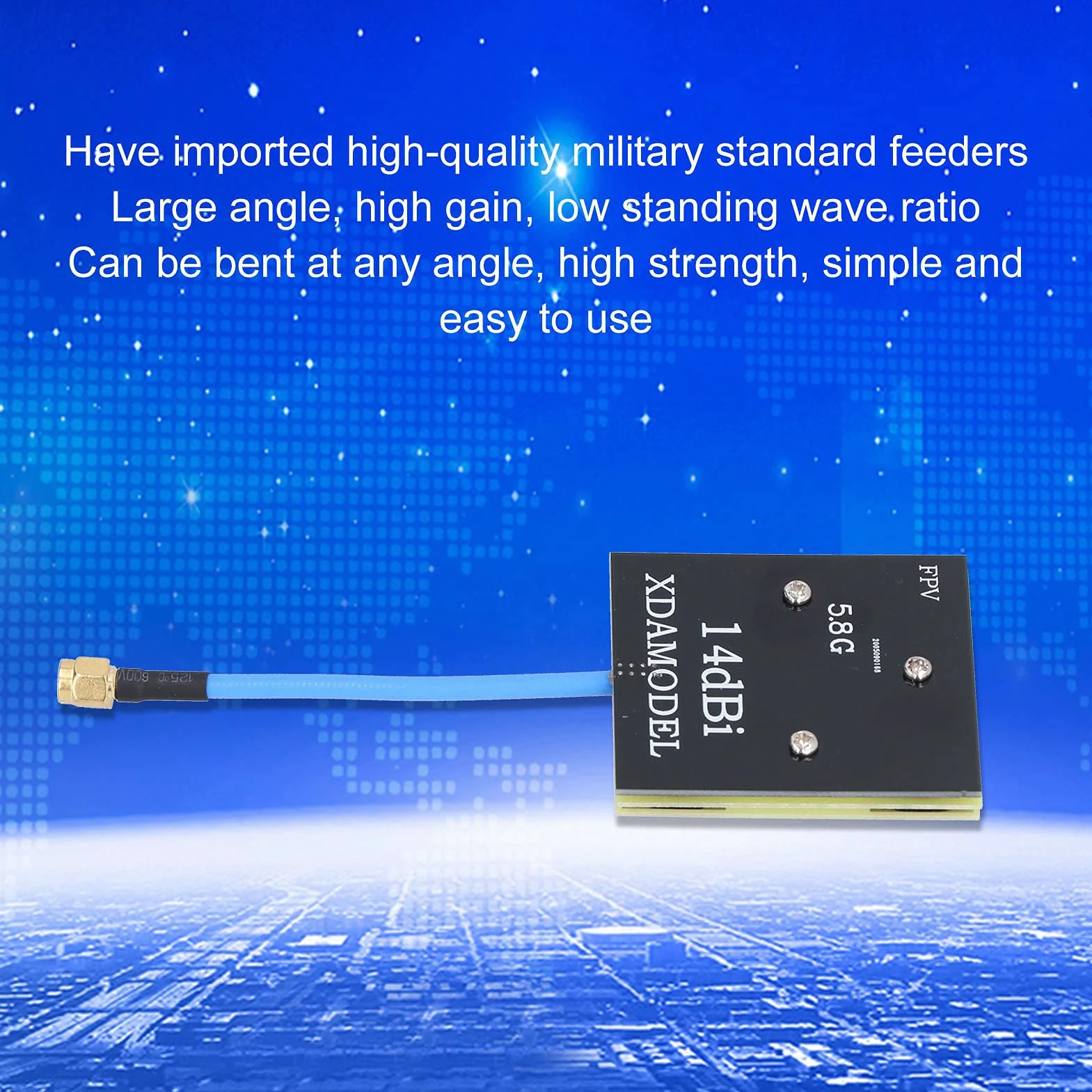 Panel anteny kierunkowej Lekka antena płytowa o wysokim wzmocnieniu System FPV 5,8 Ghz 14dBi Antena panelowa SMA 2,4 GHz