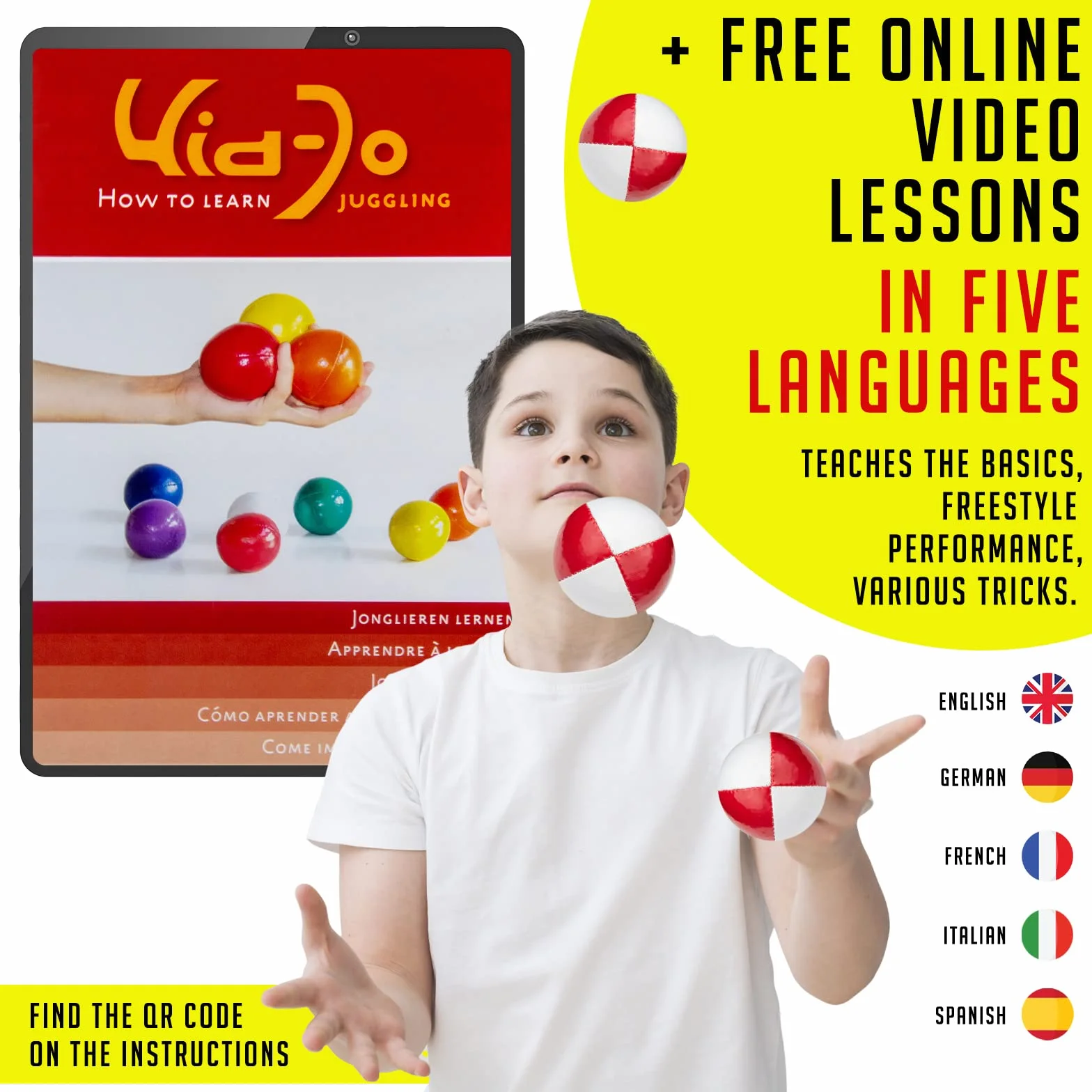 Juggle Dream piłki do żonglowania zestaw 3 profesjonalne srebrny czerwony