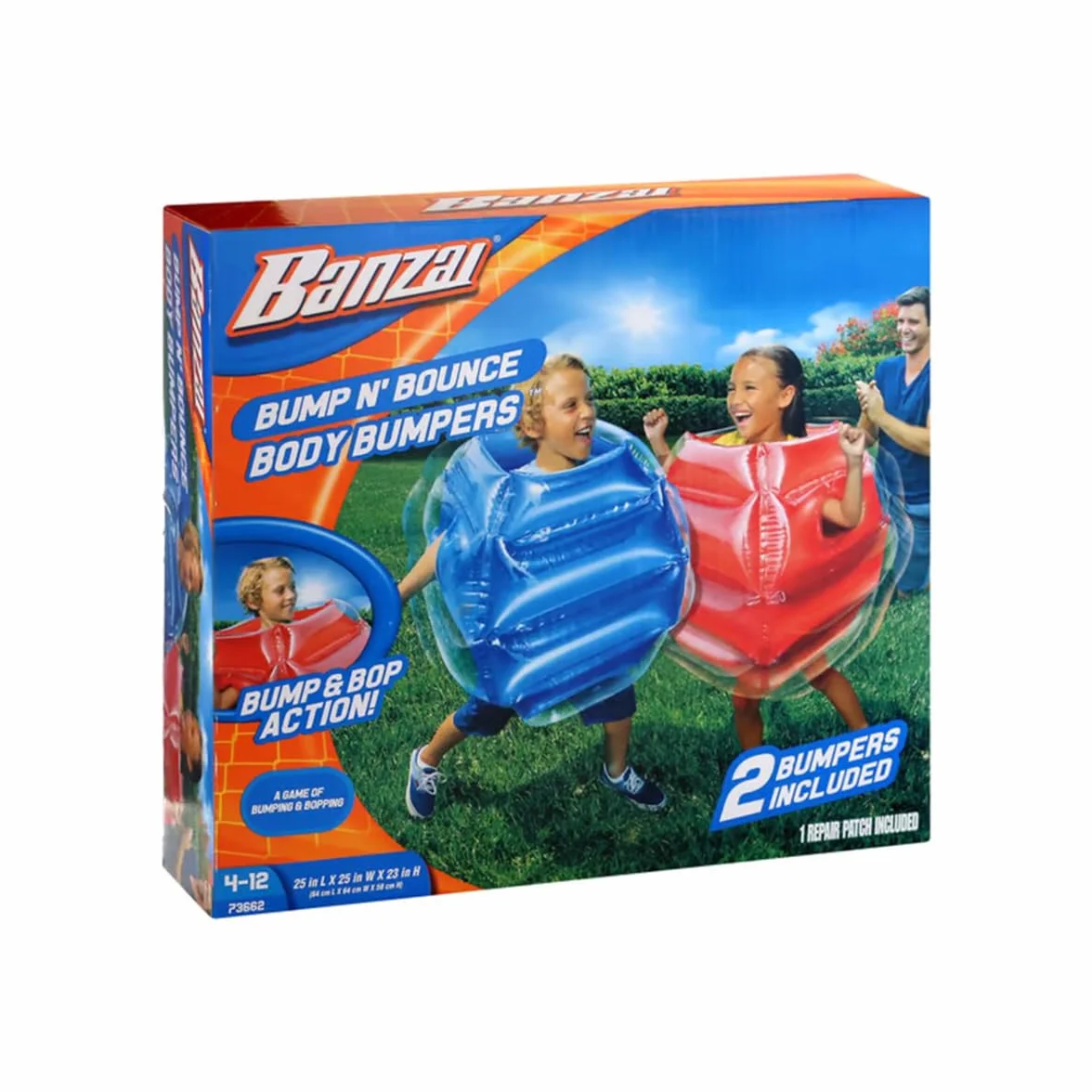 BANZAI LYSB01B2X3USS-TOYS Zabawka ogrodowa Bump n Bounce Body 2 Zderzaki w zestawie