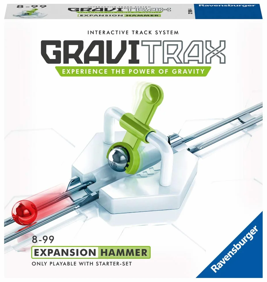 Ravensburger GraviTrax Hammer - dodaj dodatek do przedłużania marmur do biegania i budowy zabawka dla dzieci w wieku od 8 lat - STEM