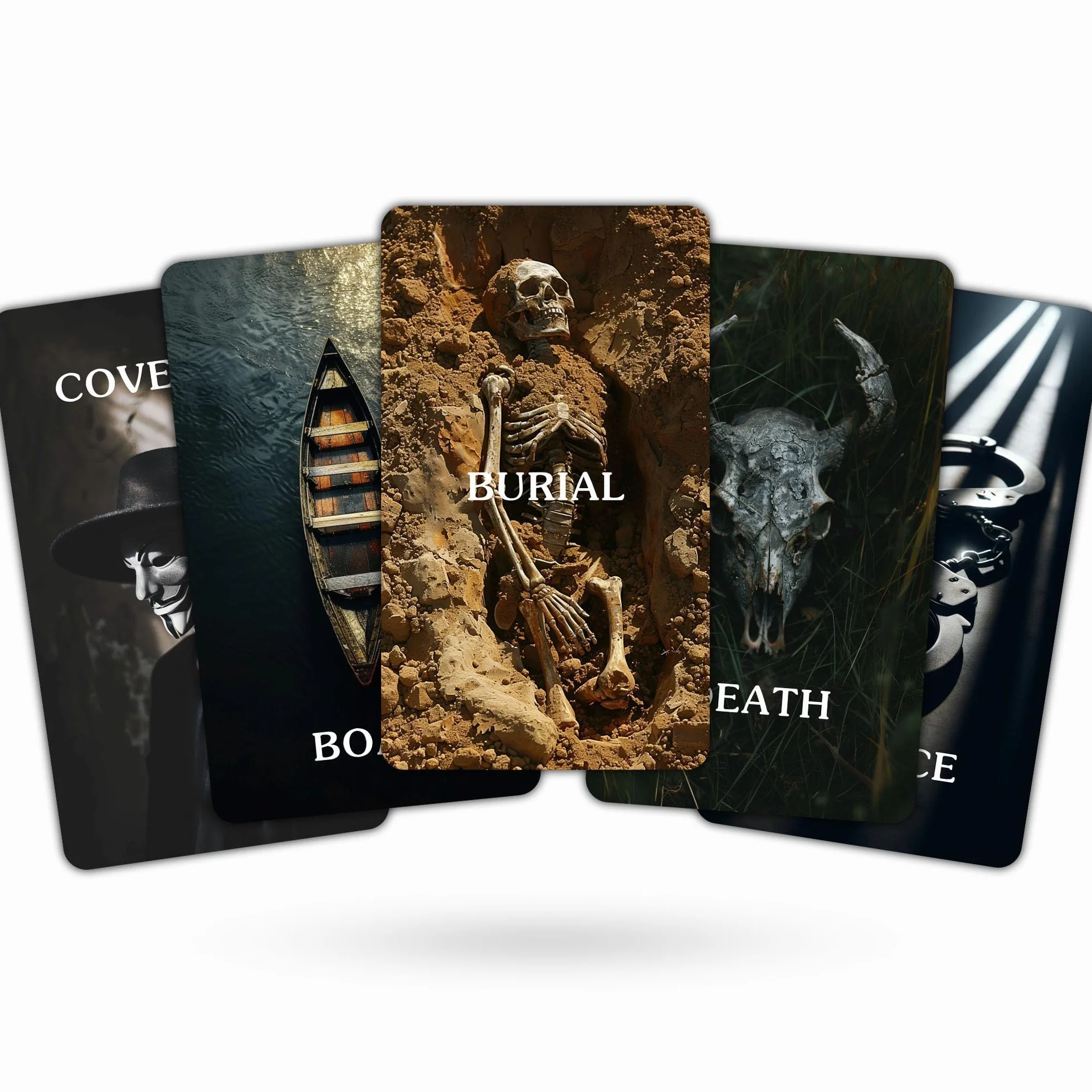 True Crime Clues Karty Oracle, Conspiracy Oracle Deck, 80 kart Oracle Cards dla początkujących, zabawki do wróżenia