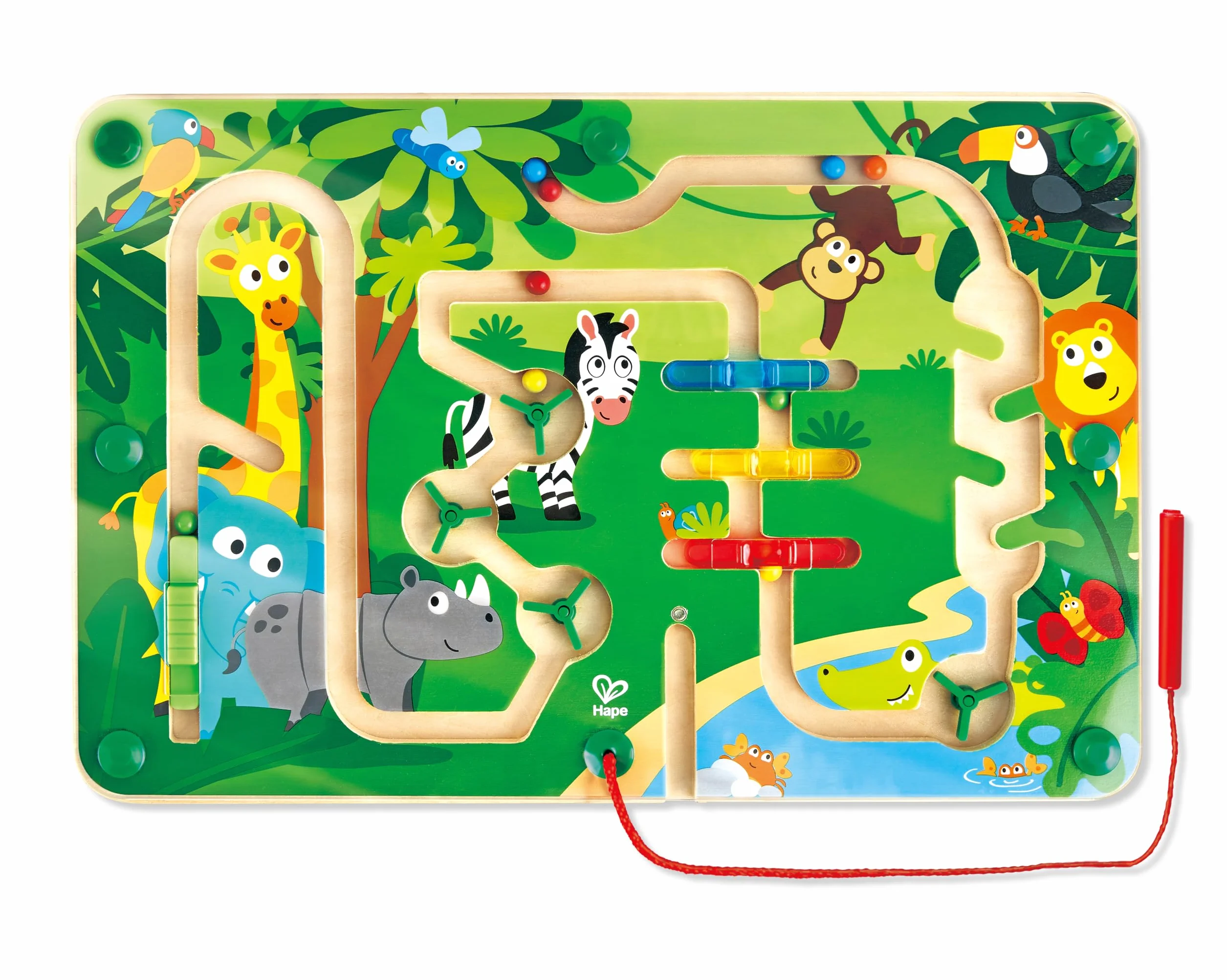 Hape E1714 Wooden Jungle Magnetic Maze