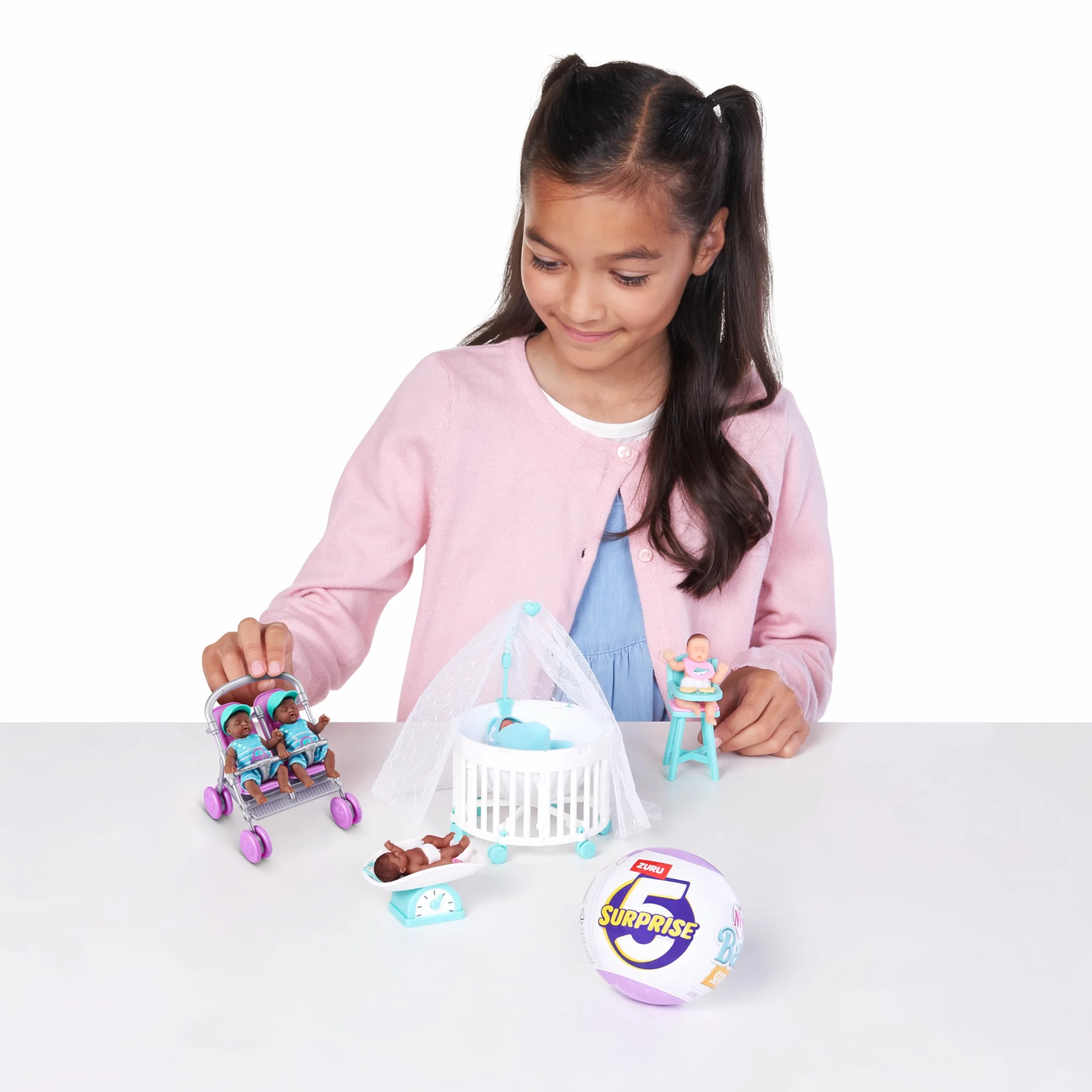 5 Surprise My Mini Baby Series 2 od ZURU, kolekcjonerska tajemnicza kapsułka, zabawka dla dziewcząt, realistyczne miniaturowe dziecko, zestaw do zabawy i akcesoria (pojedyncza kapsułka)