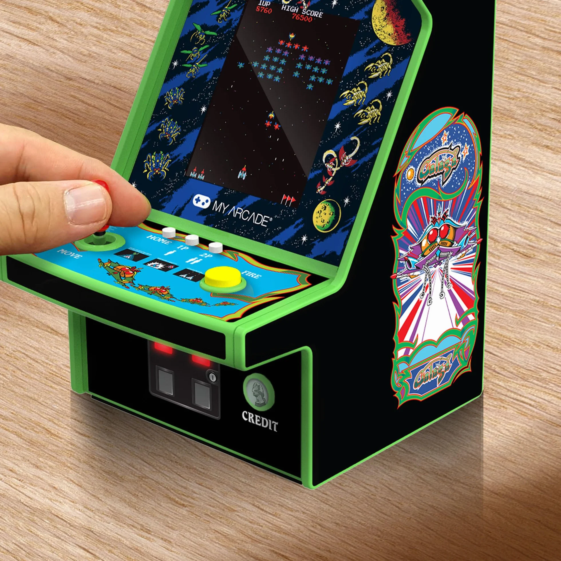 Micro Player PRO Galaga & Galaxian gra retro 7 cm ekran o wysokiej rozdzielczości
