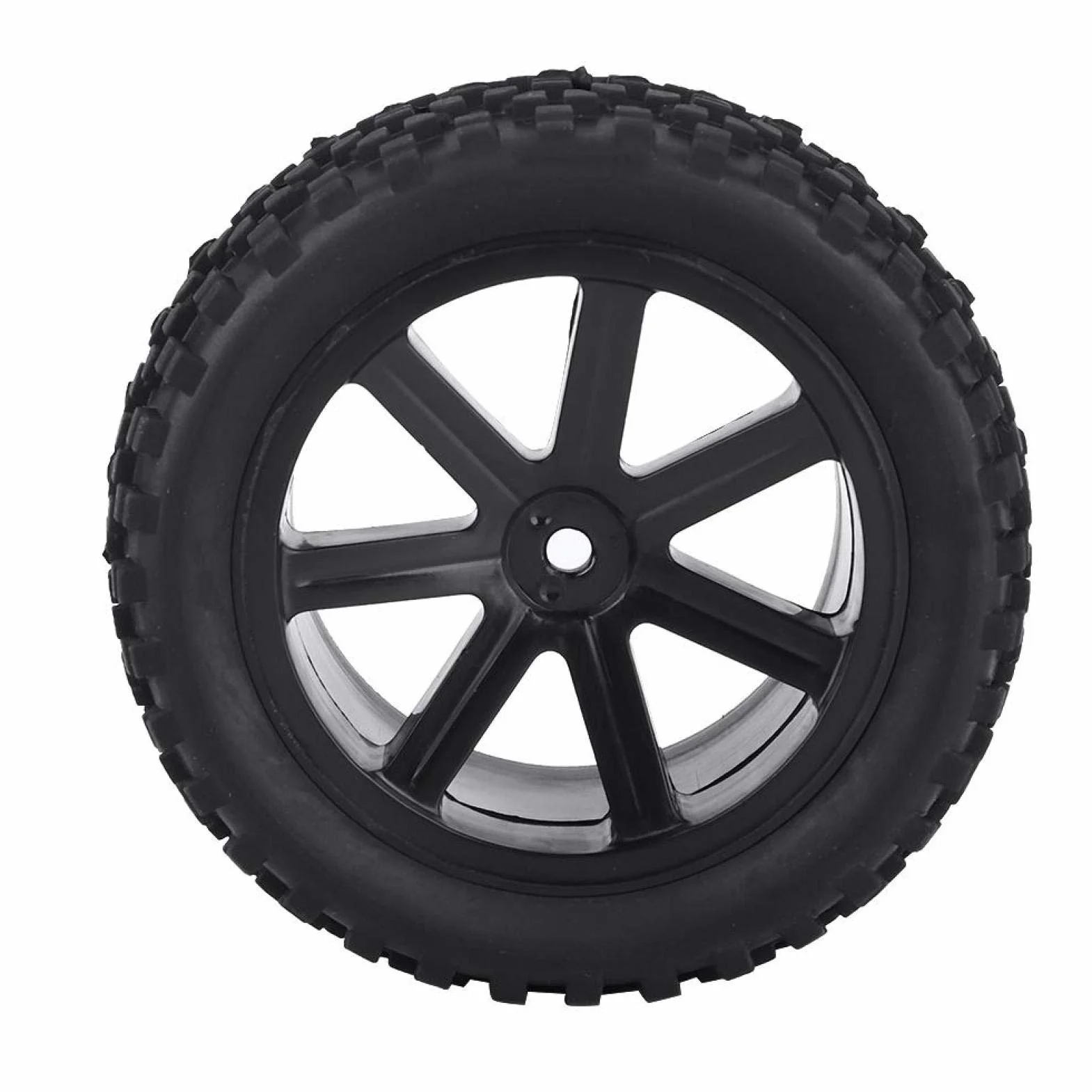 RC Truck Gumowa opona Koła felgi ze stopu aluminium czarny kwadratowy wzór 4szt Black