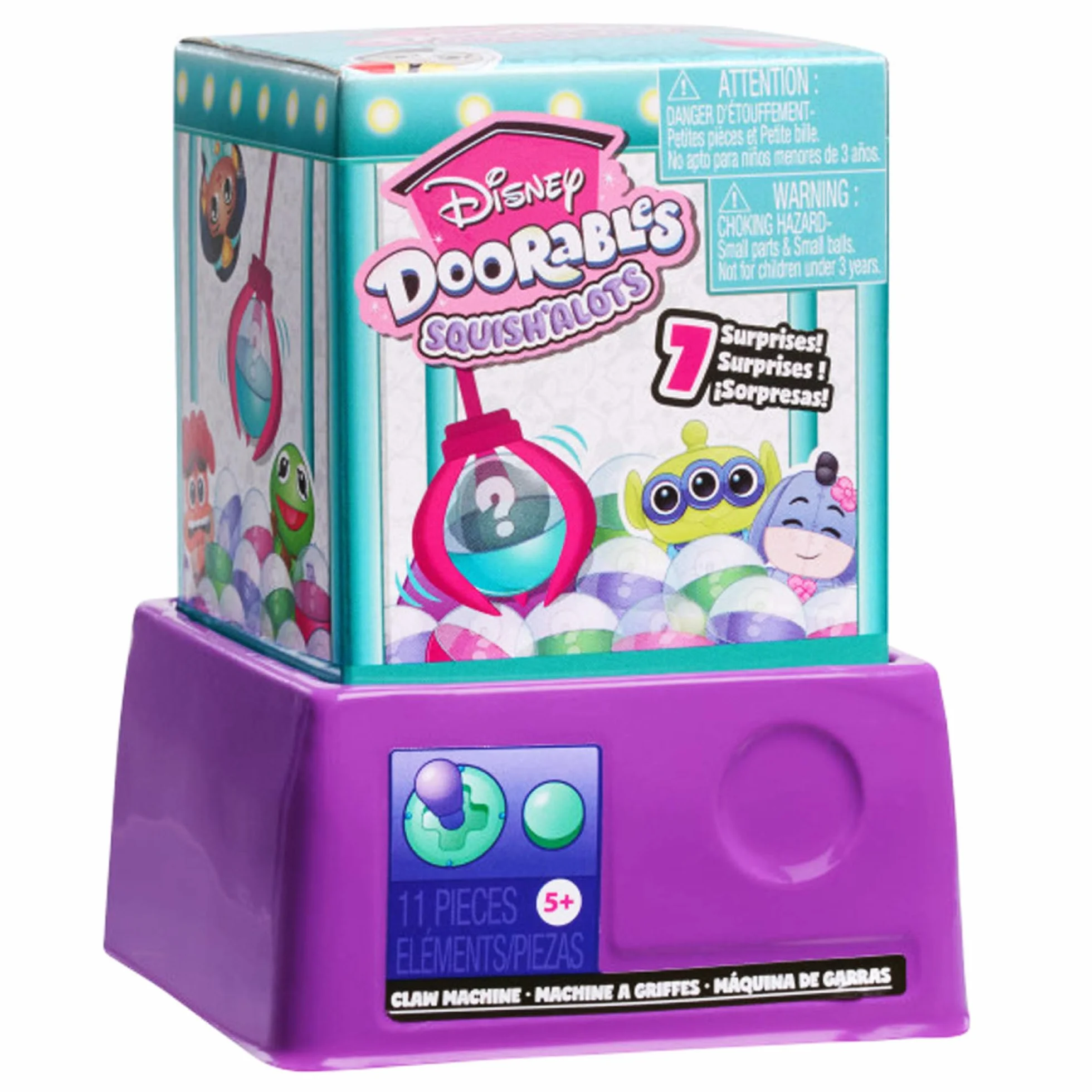 Just Play Disney Doorables Squish'Alots Whatcha Gotcha Machines, 6 niespodzianek w środku, figurki kolekcjonerskie, zabawki dla dzieci od 5 lat