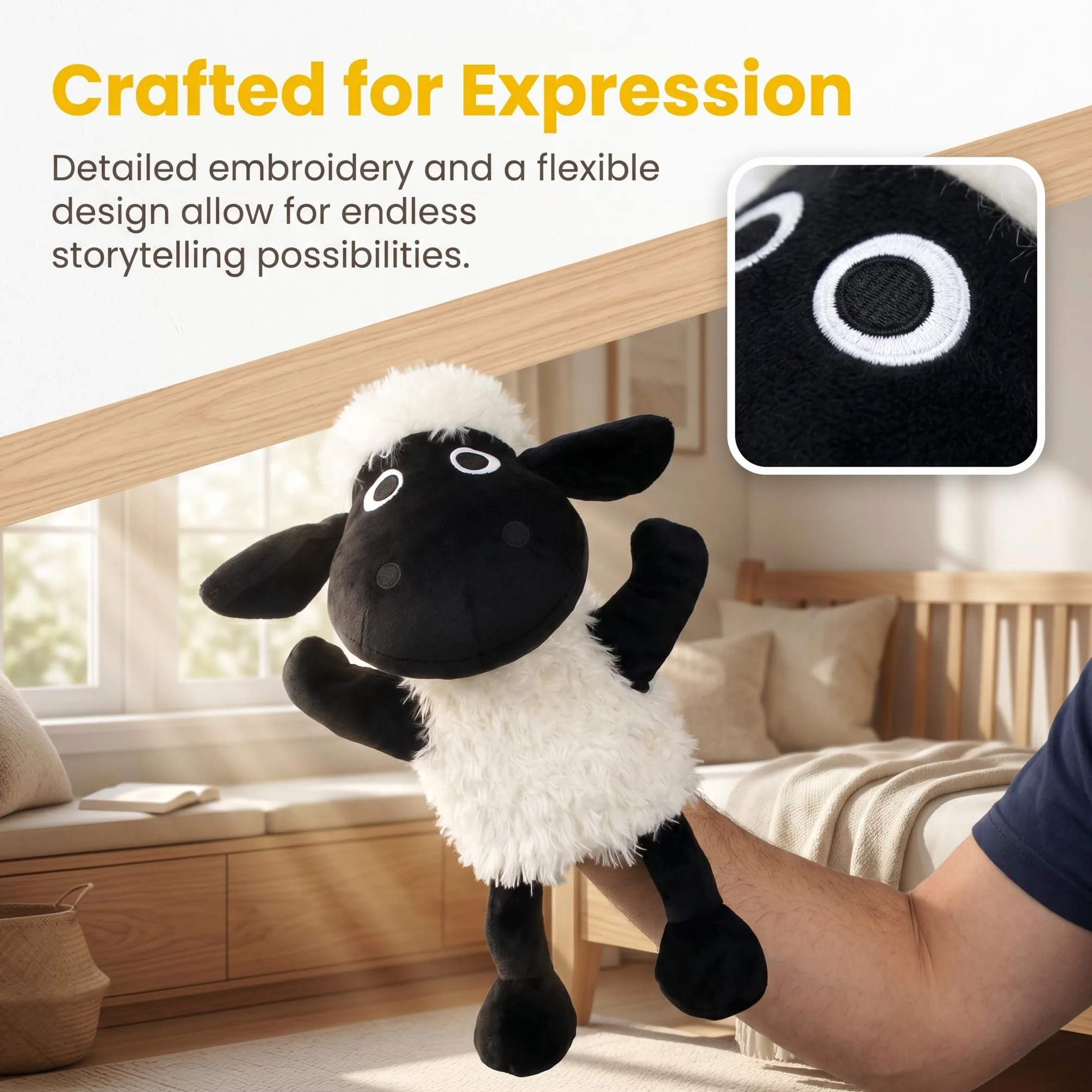 Lalki dla dzieci, maluch zawiera wilk tygrys lew małpa z nogami, idealne do opowiadania historii, nauczania, przedszkola, prezenty urodzinowe