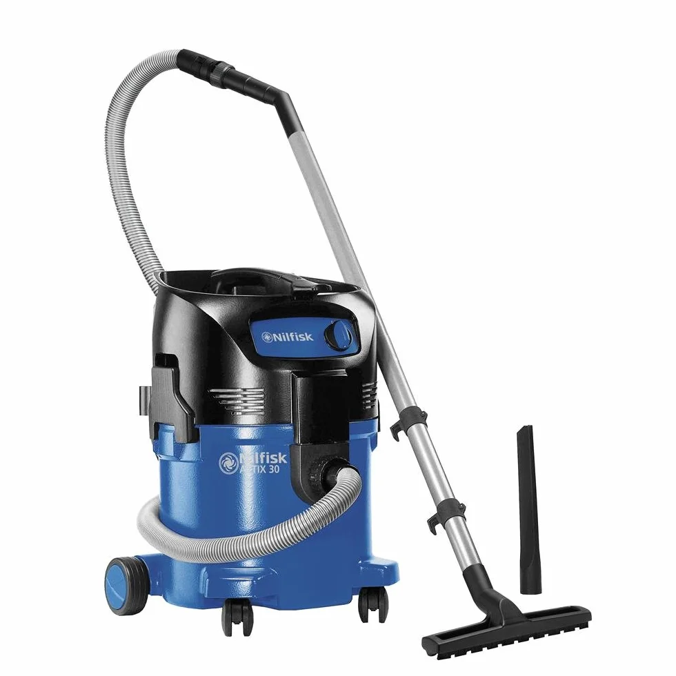 Nilfisk Atix 30-01 odkurzacz przemysłowy, kompaktowy format, pojemnik 30 l, długość kabla 7,5 m, ilość powietrza 3700 l/min) 107413590, niebieski