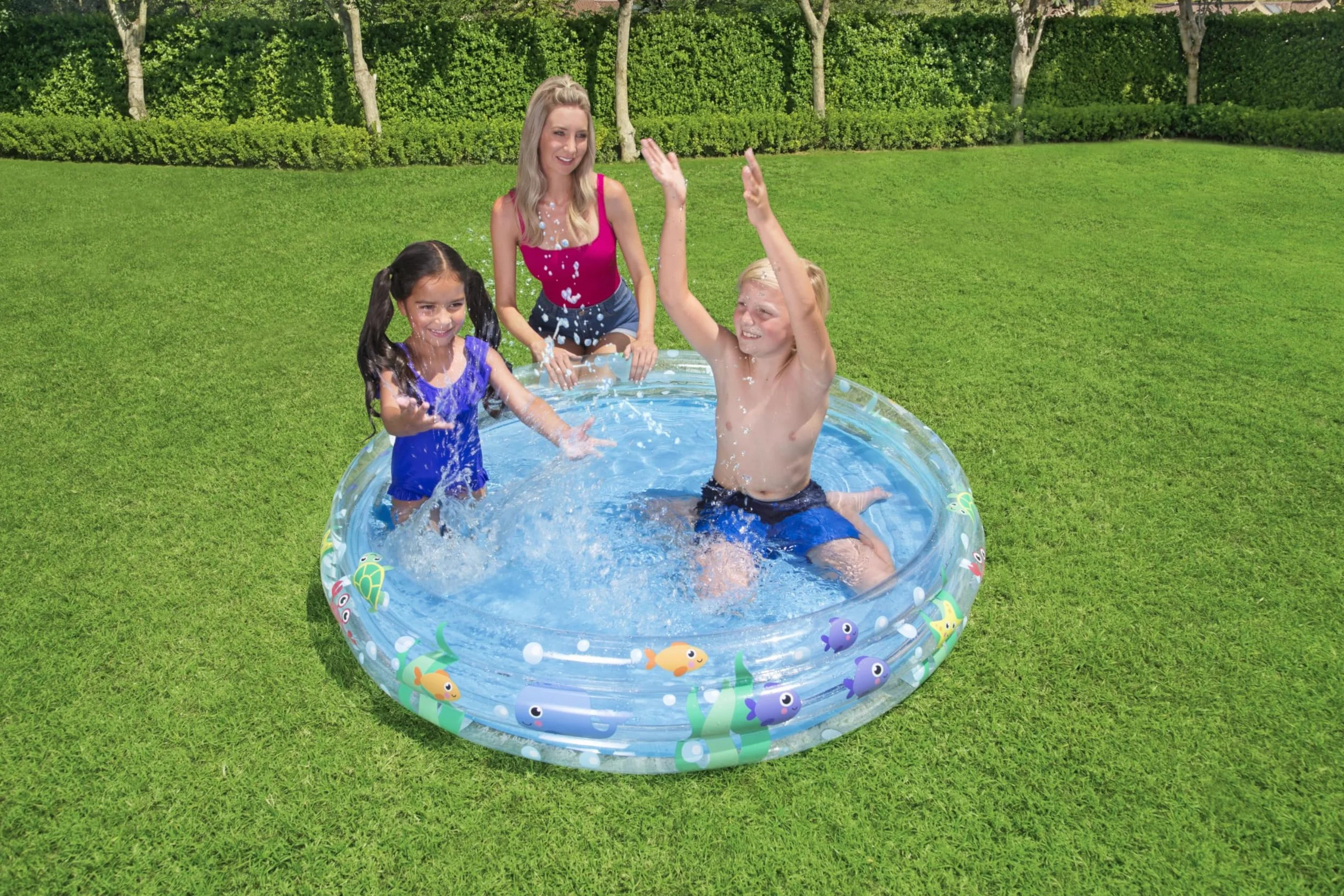 Bestway 1051004Xxx21 Φ60" X H12"/Φ1.52M X H30Cm Deep Dive 3-Ring Pool