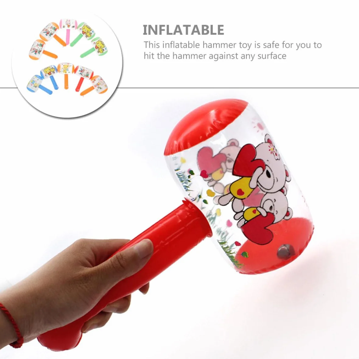 8kawałki Inflacyjnych Młotków z Dzwonkiem Funny Inflatable Hammer Do Imprez i Gier Idealny Urodziny i Festiwale Bezpieczne i Wytrzymałe Akcesoria Zabawowe