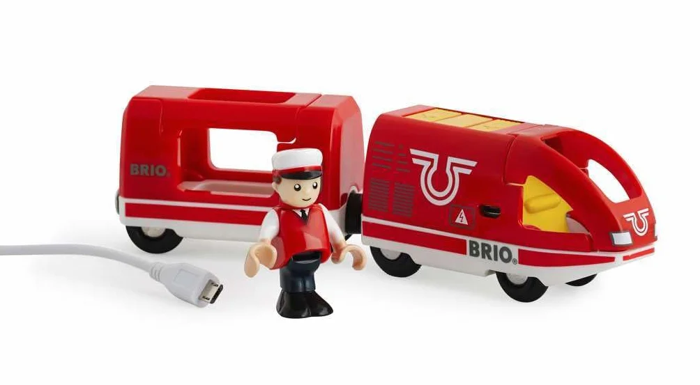 Brio Czerwona Lokomotywa Z USB 63374600 Zabawka Dla Dzieci Powyżej 3 Lat