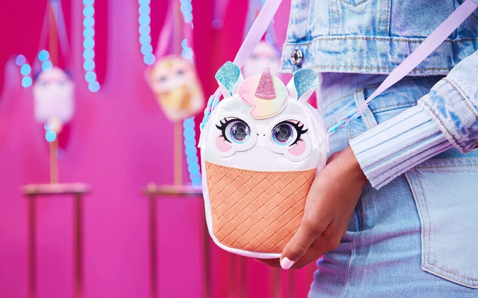 Purse Pets Jednorożec Glamicorn z dźwiękami i reakcjami +25 - Jednorożce Prezenty dla dziewczynek powyżej 5 lat - Torebka dla dziewczynki