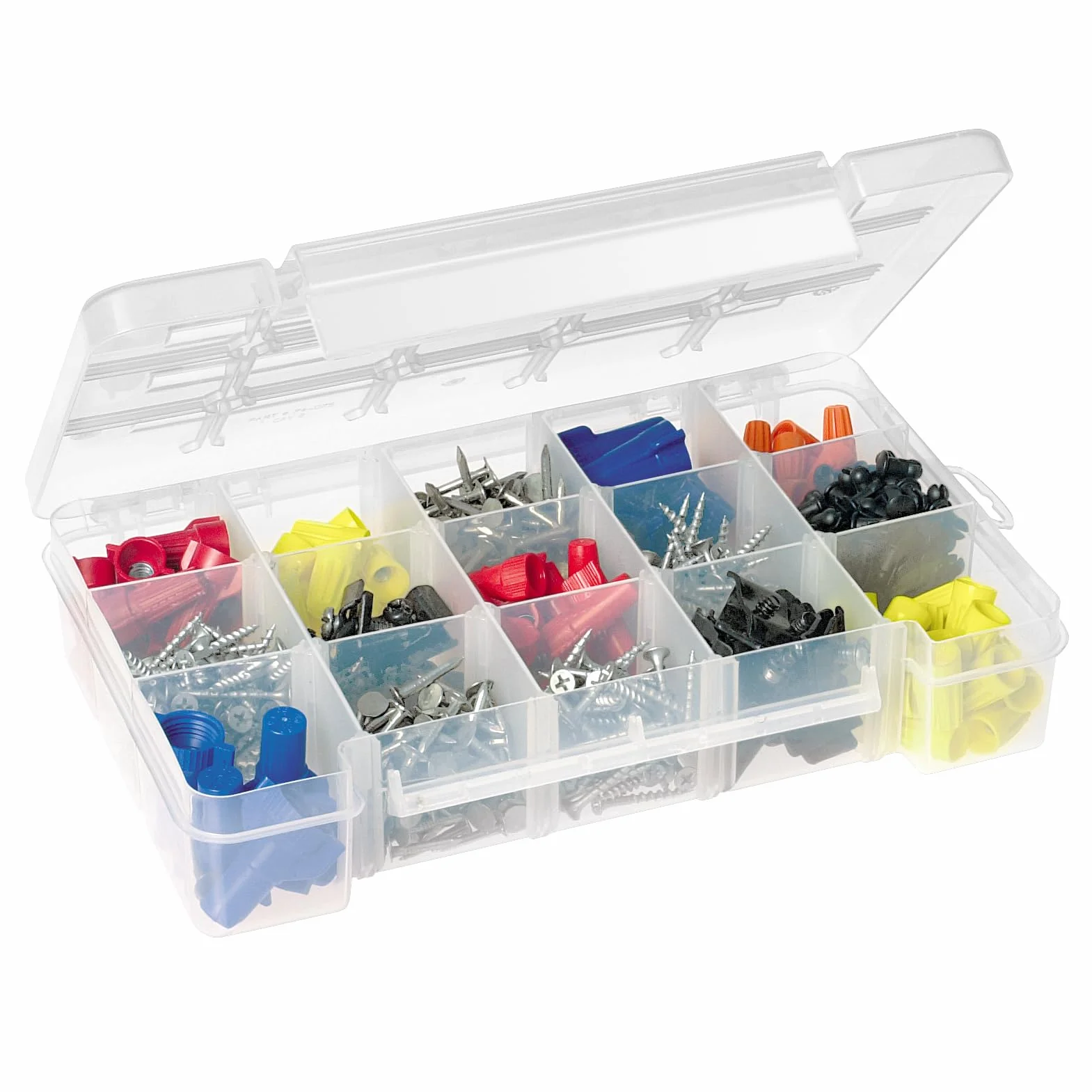 Akro-Mils 5705 plastikowe części etui do przechowywania sprzętu i rzemiosła, małe, przezroczyste