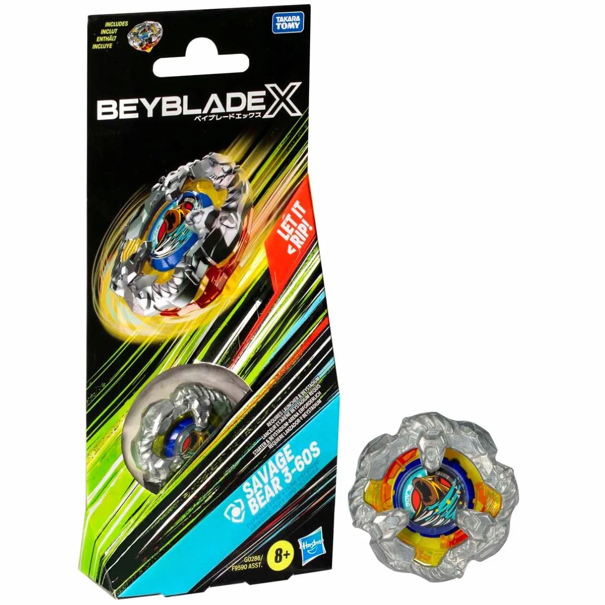Hasbro Beyblade X Savage Bear 3-60S Top Booster Bączek Zabawka dla dzieci od 8 lat