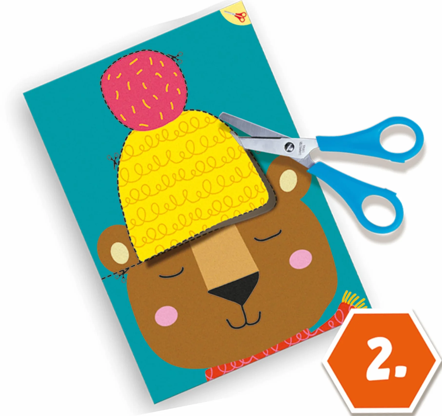 SES Creative Uczę się wycinać krok po kroku Edukacyjny zestaw do krojenia 3-6 lat 3 nożyczki bezpieczeństwa 30 kart do cięcia