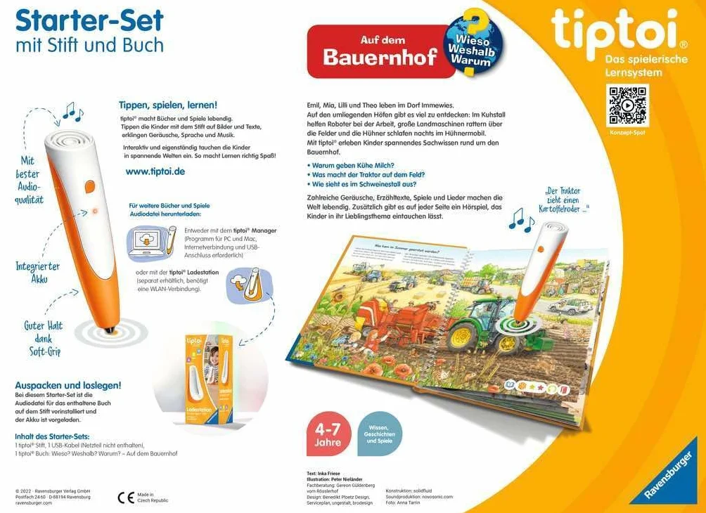 Ravensburger Tiptoi Elektroniczna Książka Edukacyjna, Wielokolorowy, Od 4 lat