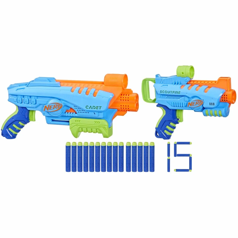 Nerf Elite Junior Ultimate Zestaw Pistoletów, Wielokolorowy, 2 Sztuki