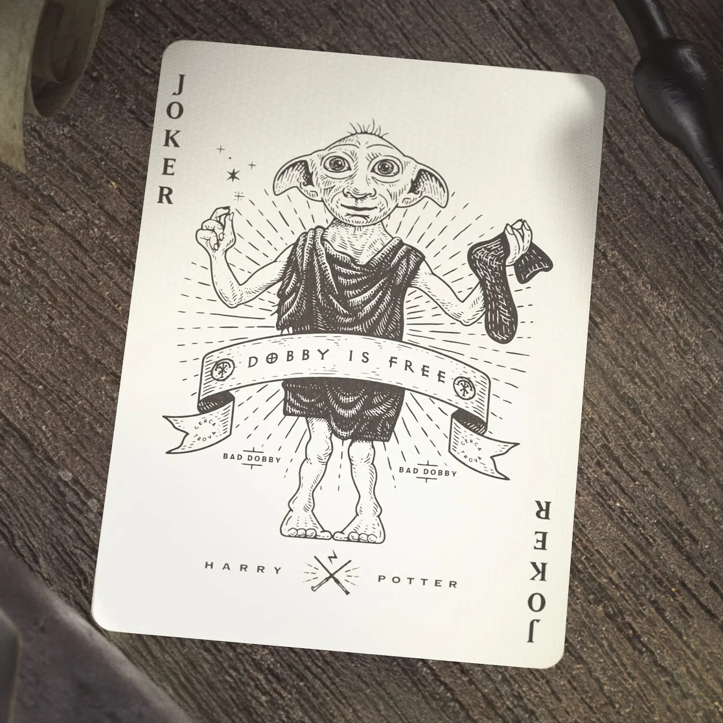 theory11 Karty do gry Harry Potter Wersja Żółta - Wysokiej jakości, 52 karty, Poker, Skat, Wyprodukowane w USA, Żółte, Unisex, 3+ lata, 36 miesięcy