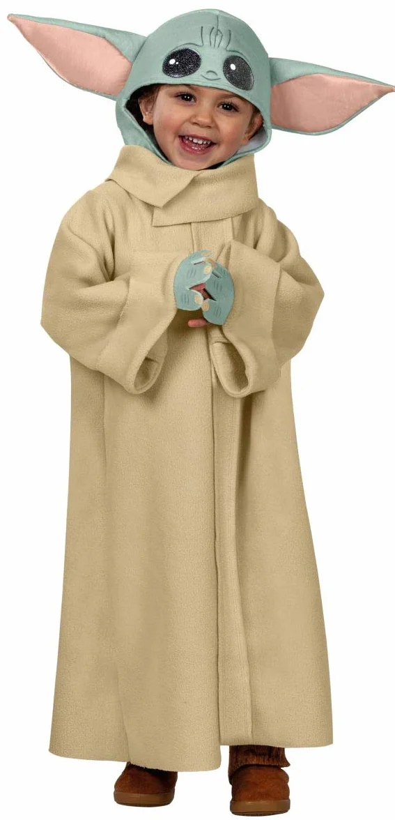 RUBIE'S Star Wars Mandalorian The Child Deguisement Officiel Bébé Yoda oficjalny kostium dziecka, solidny, beżowy, 5-6 lat-105 do 116 cm