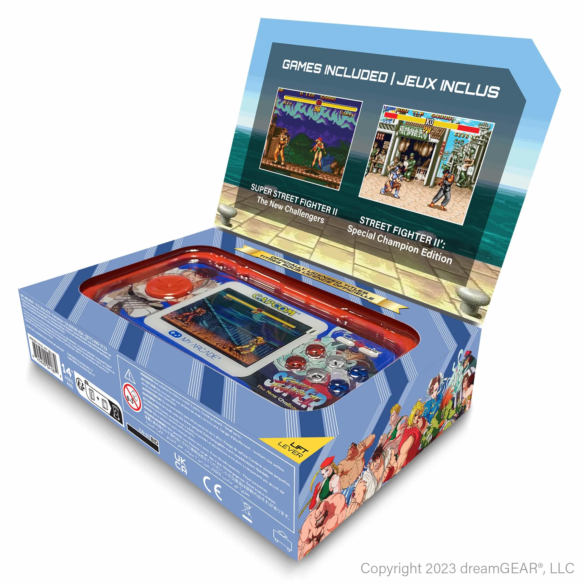 My Arcade Super Street Fighter II Pocket Player Pro ręczny przenośny system gier (2 gry w 1)