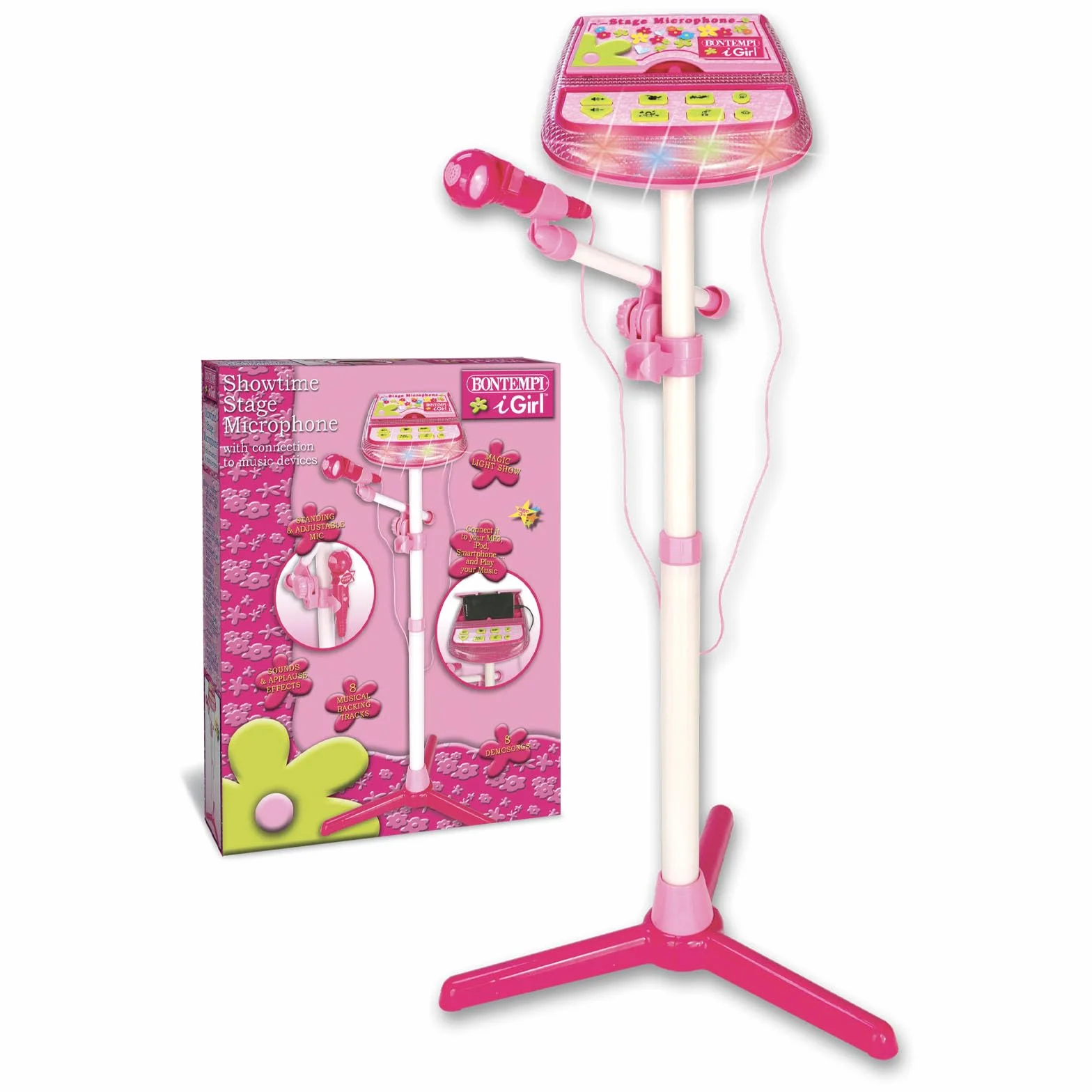 Bontempi 404071 Stage mikrofon z efektami dźwiękowymi i złączem MP3