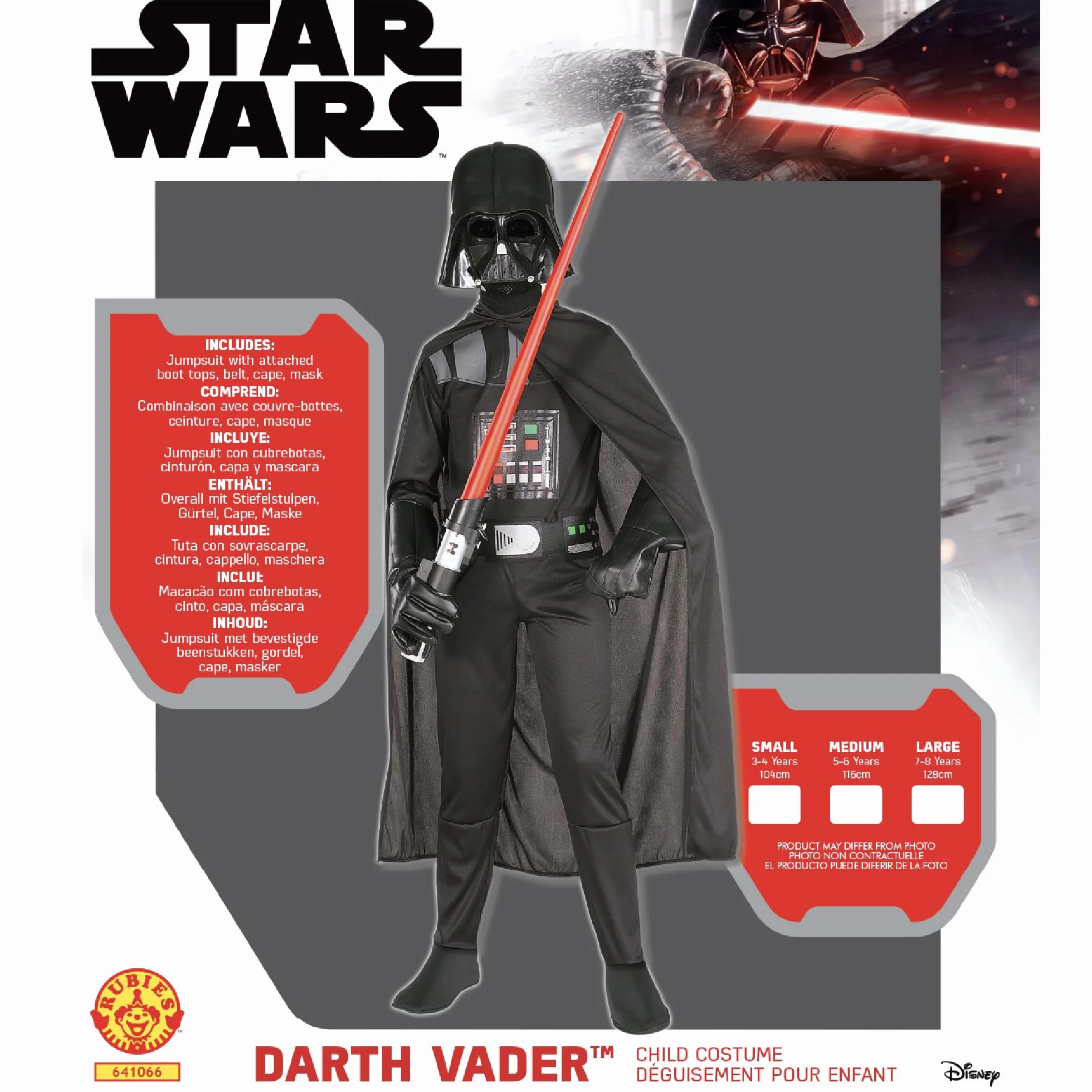 Rubie's Official Disney Star Wars Darth Vader Klasyczny Kostium dla Dzieci