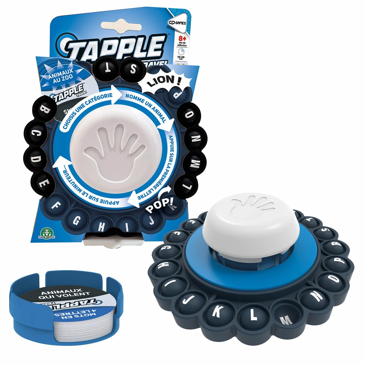 TAPPLE Travel, Elektroniczna gra słowna - format podróży, szybkość i myślenie, 2-8 graczy, dla dzieci od 8 lat, TAP05