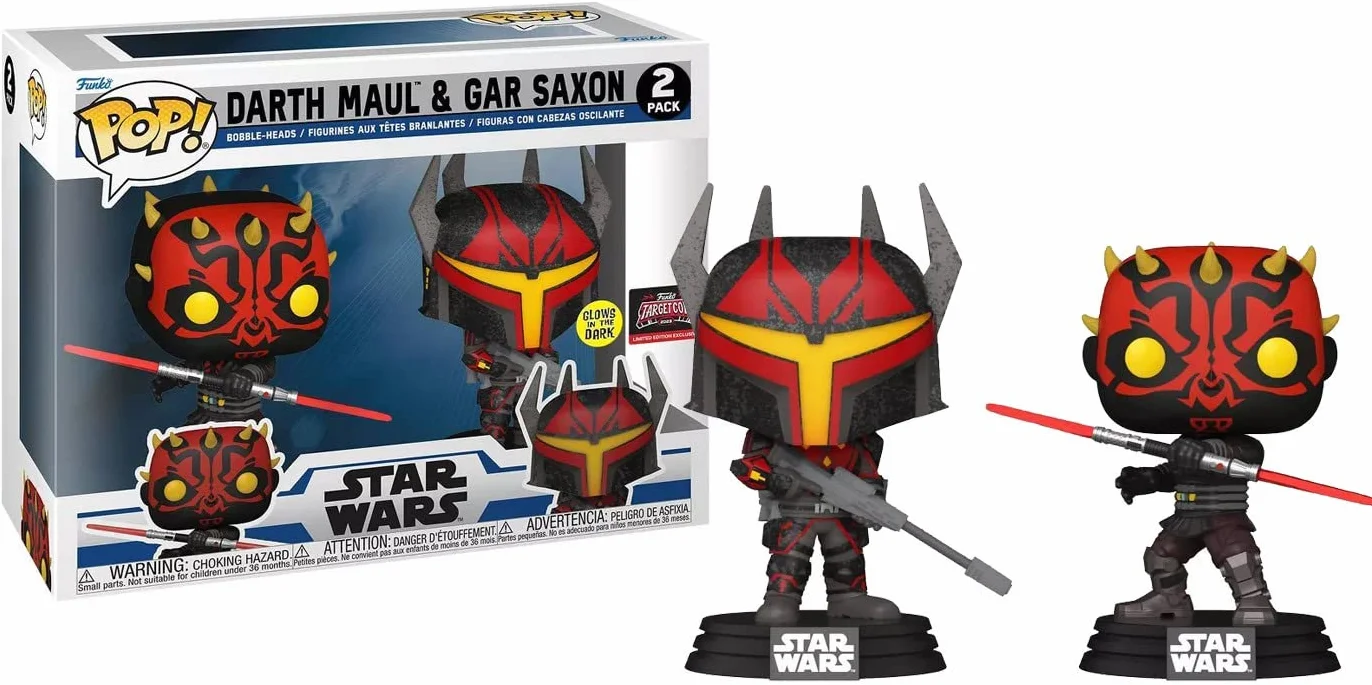 Funko POP Darth Maul & GAR Saxon Glow Dark 2 szt