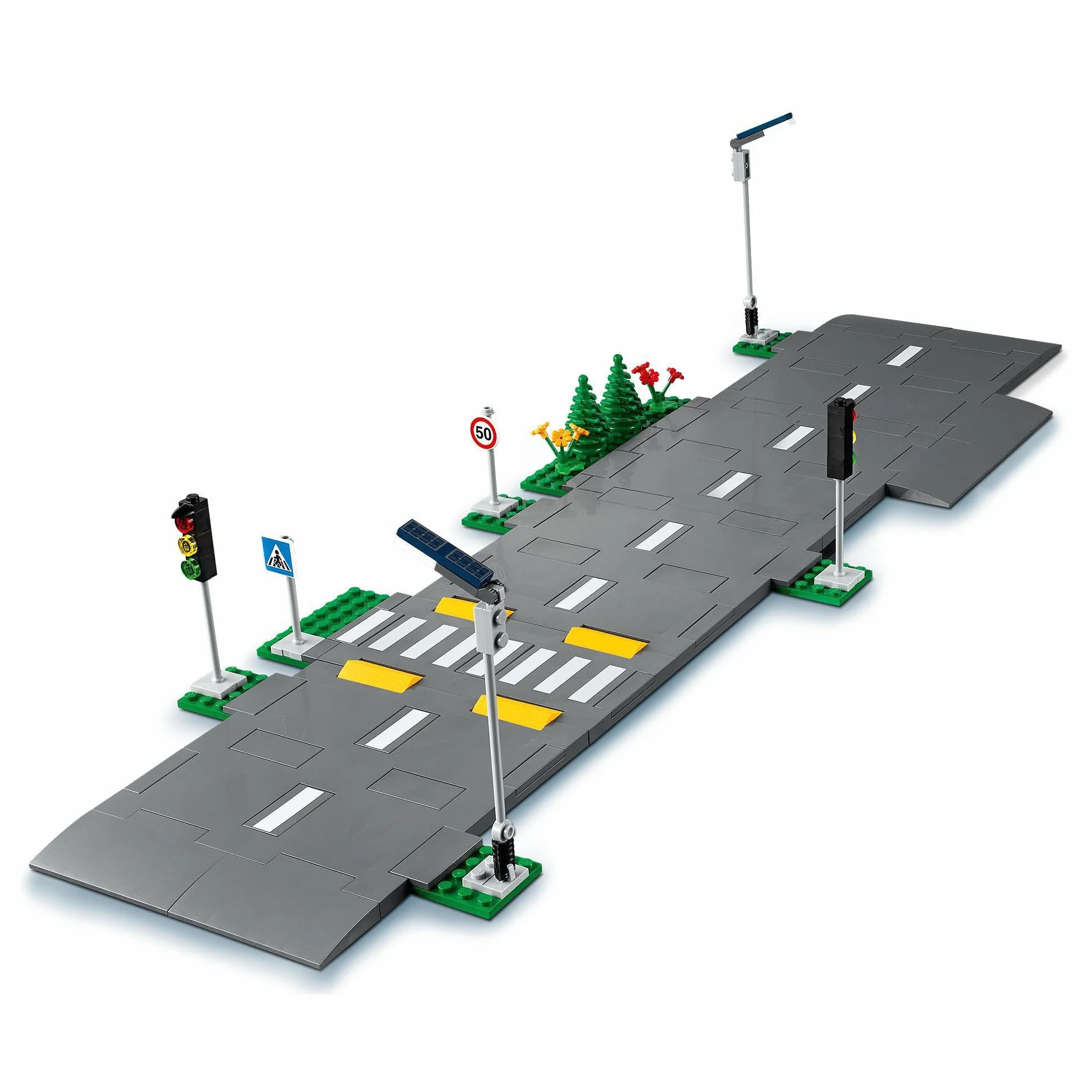 LEGO 60304 City Płyty Drogowe, Kreatywna Zabawka do Budowania, Prezent na Urodziny dla Chłopców i Dziewczynek od 5 lat