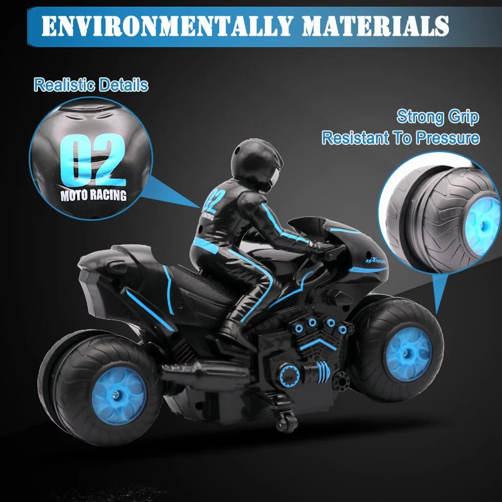 2.4G zdalnie sterowany motocykl terenowy, szybki dryf, akrobatyczny lot, prezenty dla dzieci