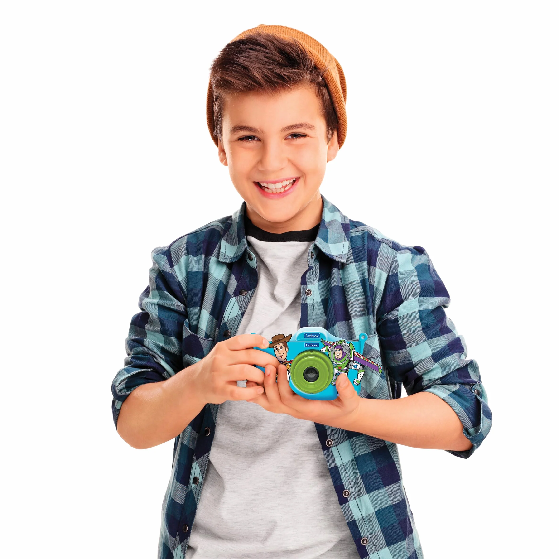 Lexibook, Aparat dla dzieci Disney Toy Story, Ochronna osłona z postacią, Wbudowana pamięć flash, Ładowany przez USB‑C, Niebieski/Zielony