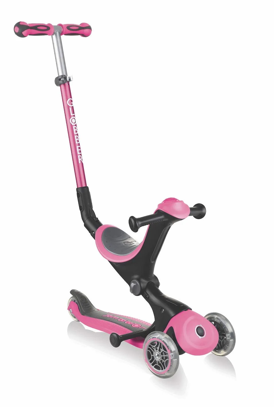 Globber GO•UP Deluxe 3-kołowa hulajnoga skalowalna z siedziskiem dla dzieci od 15 m+ do 6 lat