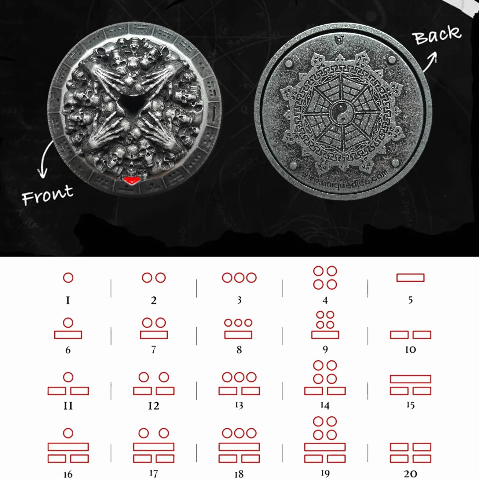 Różdżka kości do DND Dungeons and Dragons DND Metal Fidget Spinner kości do D20 D12 D10 D8 D6 D4 D% Goblin Collection (czarne)