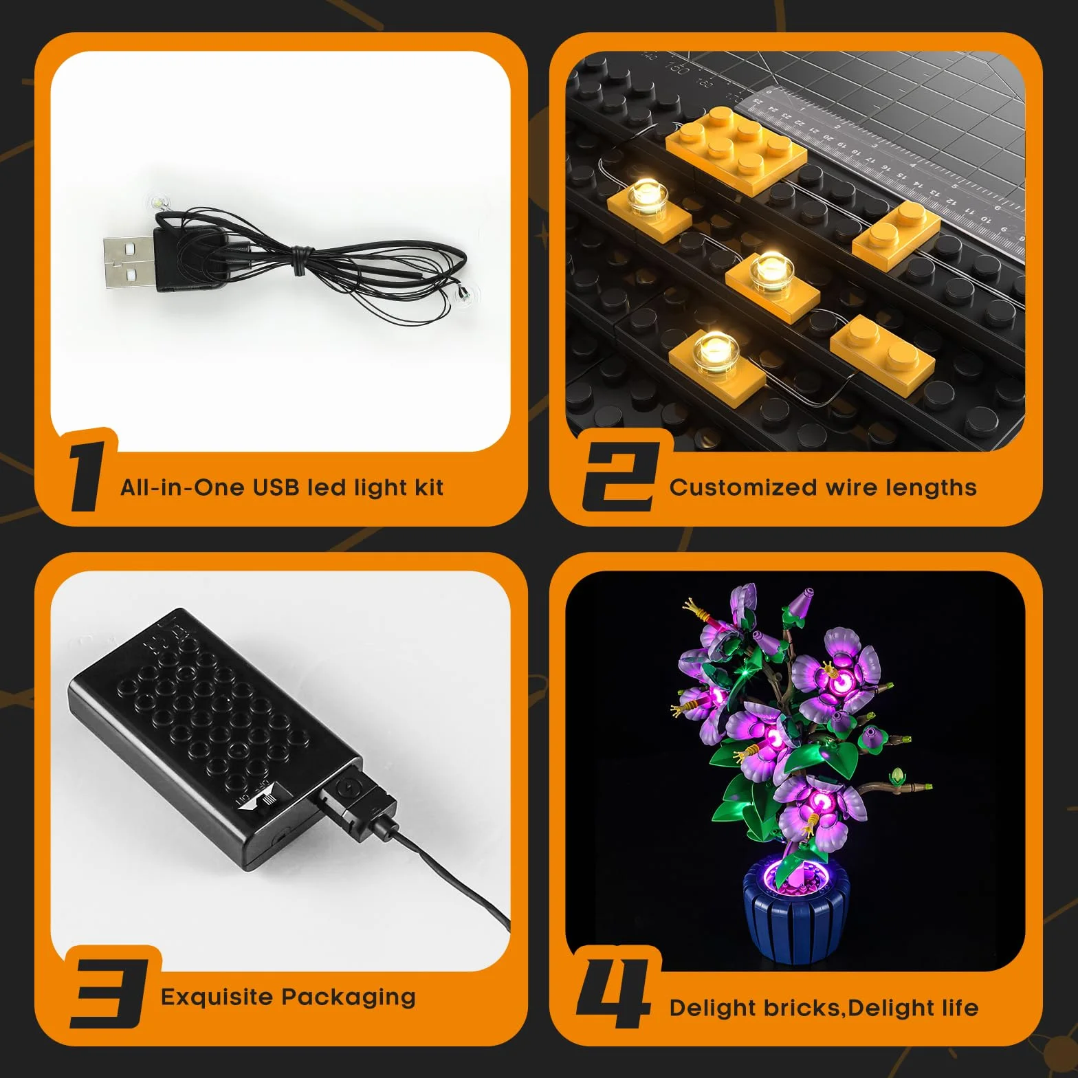 LIGHTAILING Zestaw świateł do Lego-10372 Hibiskus - model z klocków - nie wymienione na modelu