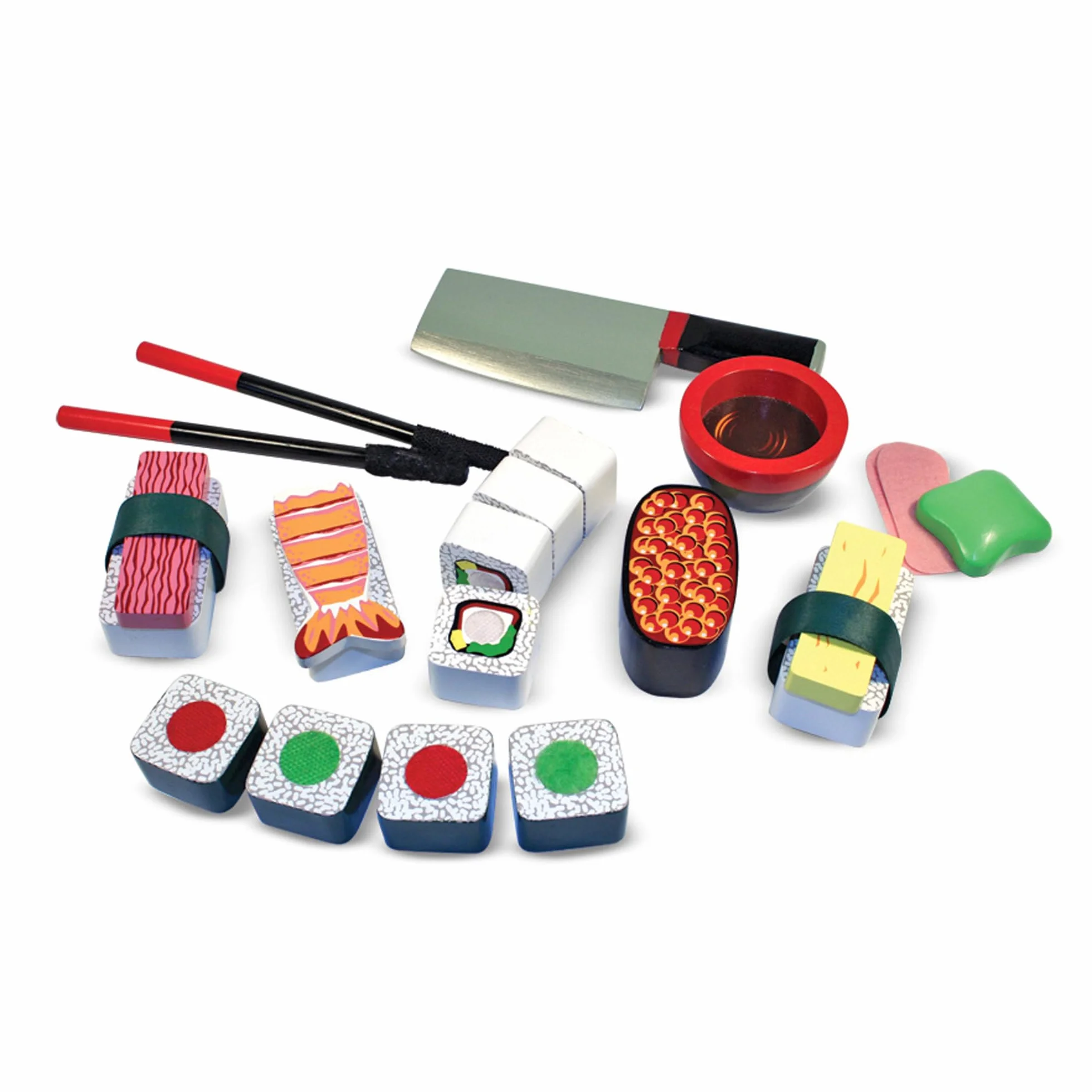 Melissa & Doug – zabawkowy zestaw do krojenia sushi | zabawa imaginacyjna | zabawkowe jedzenie | 3+ | prezent dla chłopca lub dziewczynki