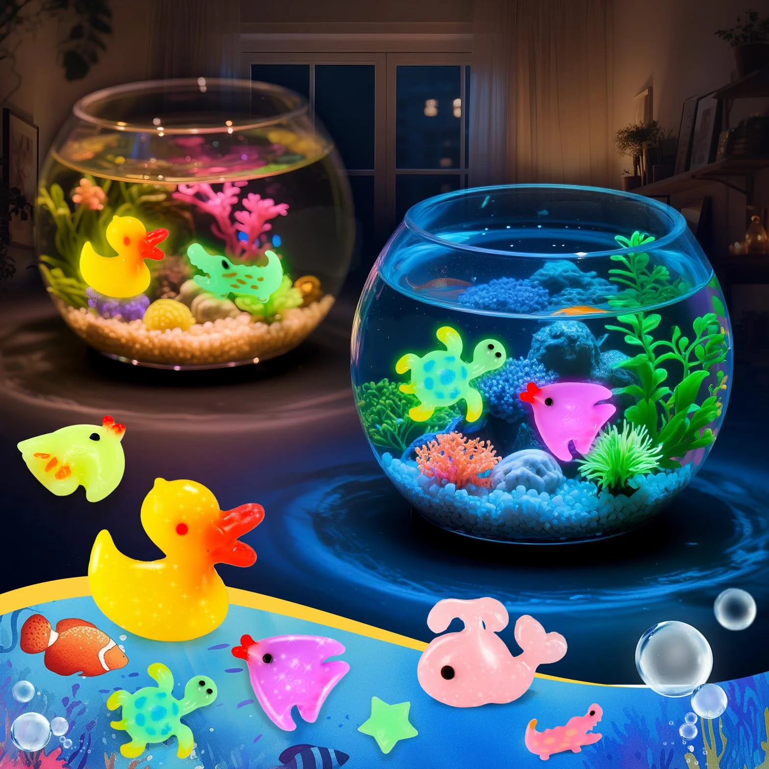 Magical Water Elf Kit – zestaw żelu wodnego dla dzieci, 10 kolorów, wodny żel wróżkowy, z 12 formami zwierząt morskich, zestaw do przygotowywania dla dzieci w wieku 4, 5, 6, 7, 8 lat, 4 różne żele)