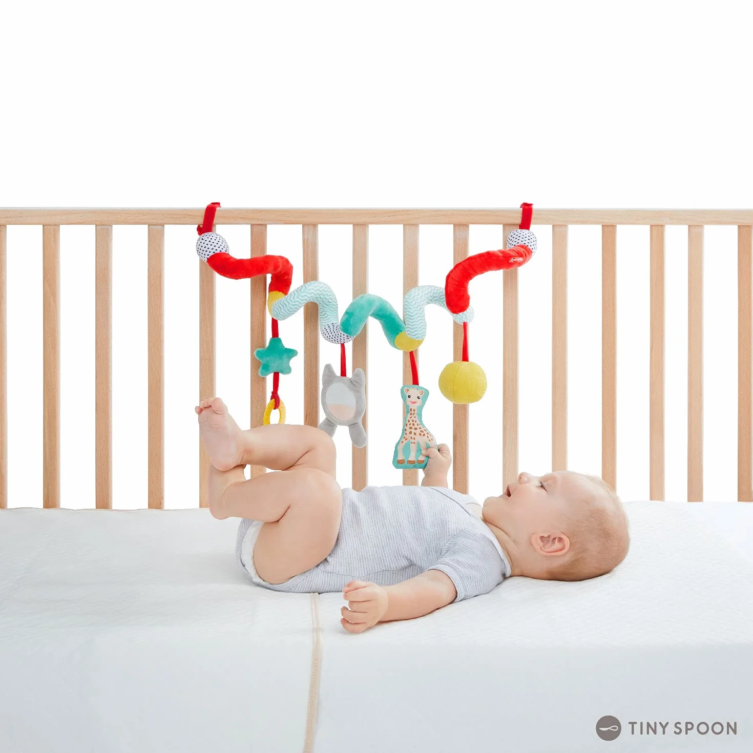 Sophie la Girafe - Abakus spirala zabawka wózek dziecięcy 230831, wielokolorowy, 6 sztuk