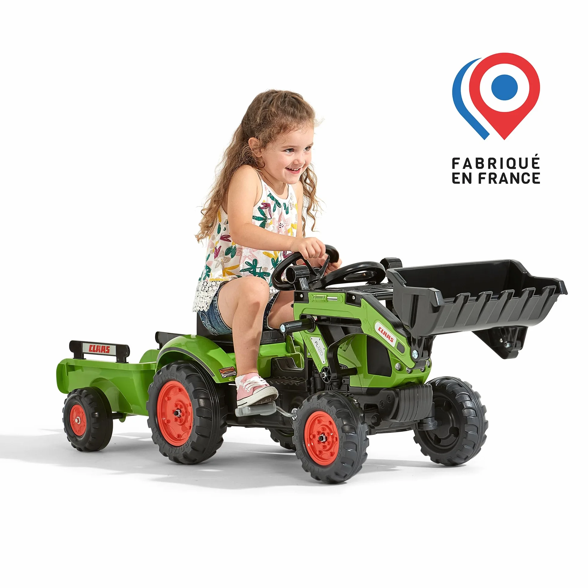 Falk Claas Arion 410 Traktor z Przyczepą 162 x 42 x 53 cm 8 kg