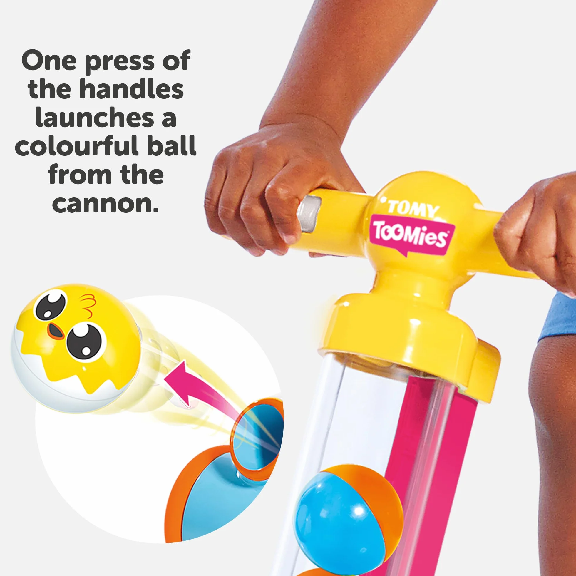TOMY Toomies Pic and Pop Push Along Baby Toy, Toddler Ball Popper With Ball Launcher And Collector, Suitable For 18 Months, 2 and 3 Year Old Boys and Girls