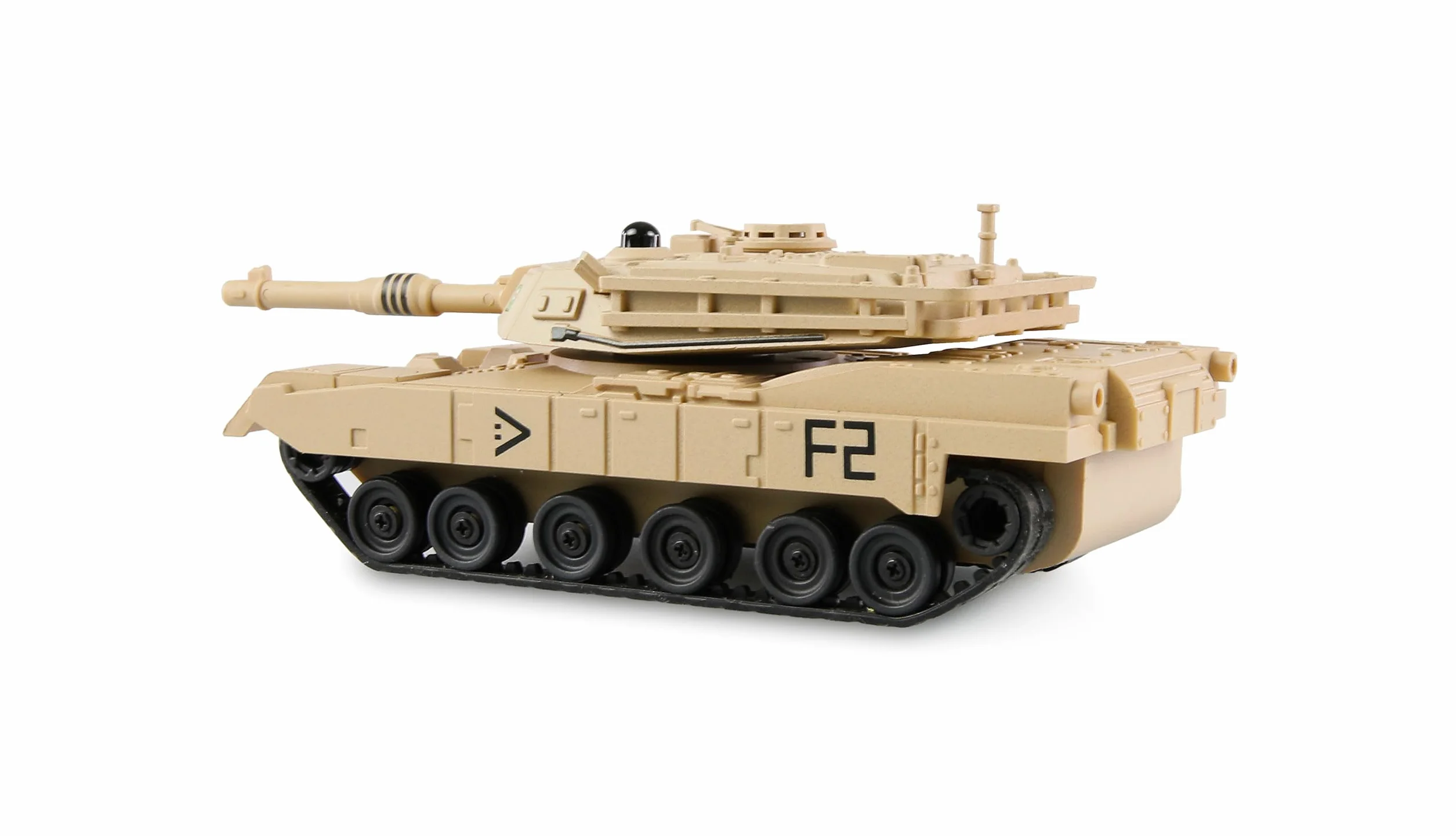 RC Abrams mini czołg zdalnie sterowany z funkcją IR-Battle 1:72 RTR dla dzieci od 8 lat, piaskowy brąz