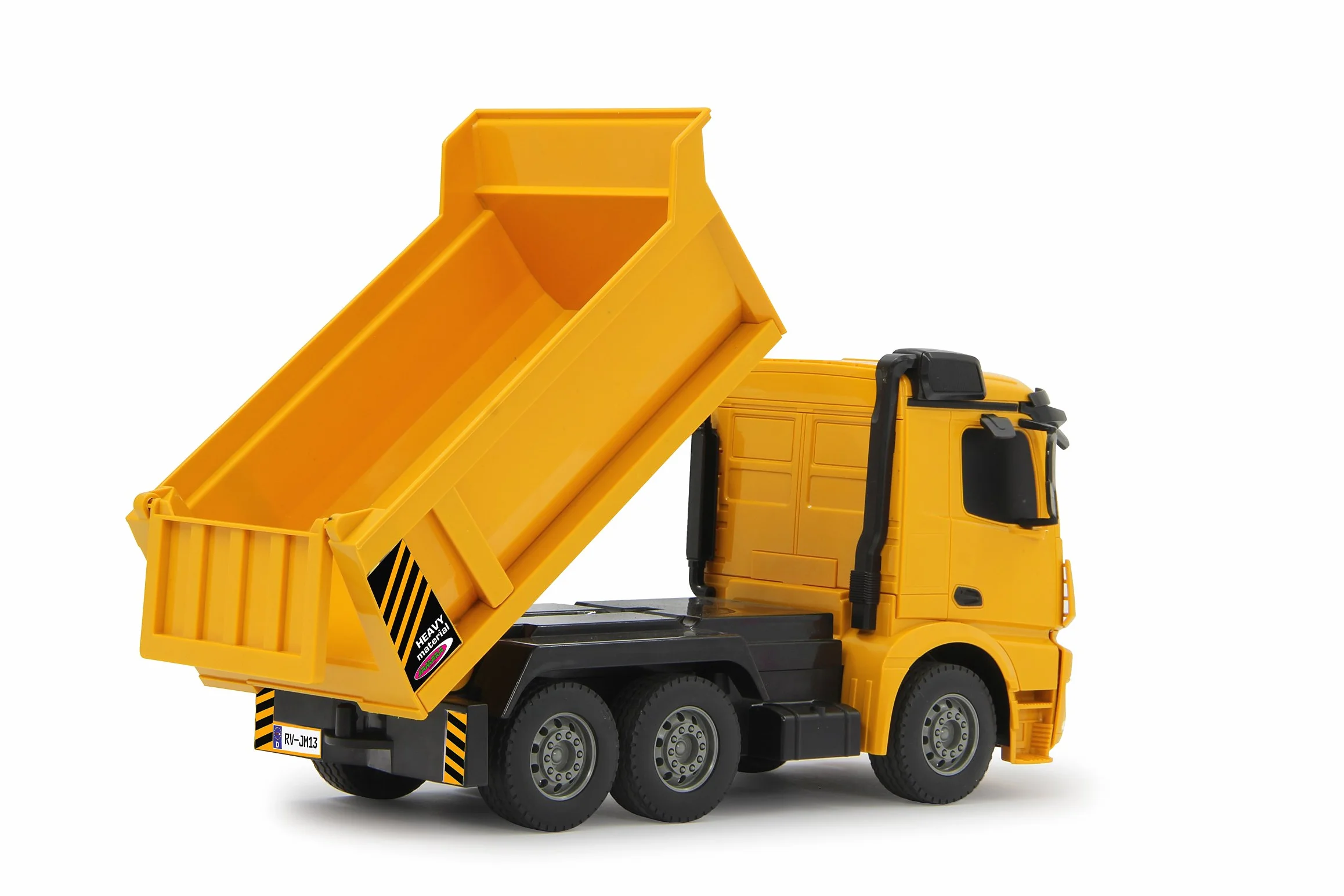 JAMARA 405108 – wywrotka Mercedes Arocs 1:26 2,4 G – wgłębienie uchylne w górę/w dół, światło z przodu, profilowane gumowe opony
