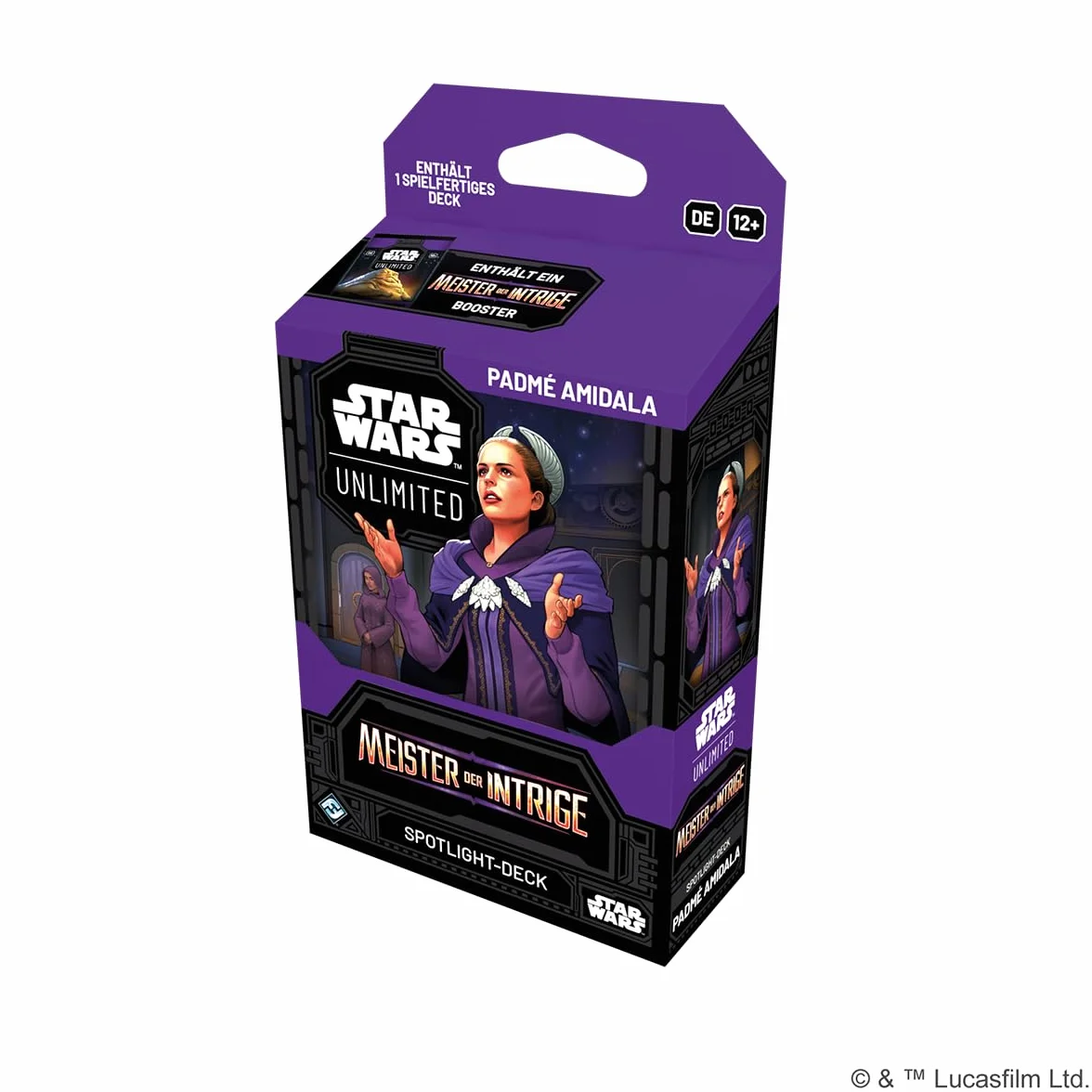 Asmodee - FFG - Star Wars: Unlimited Trading Card Game - Mistrz Intrygi - Spotlight Deck Padmé Amidala, ekskluzywne karty, TCG dla dzieci i dorosłych, wiek 12+, 2+ graczy, 20 minut, niemiecki