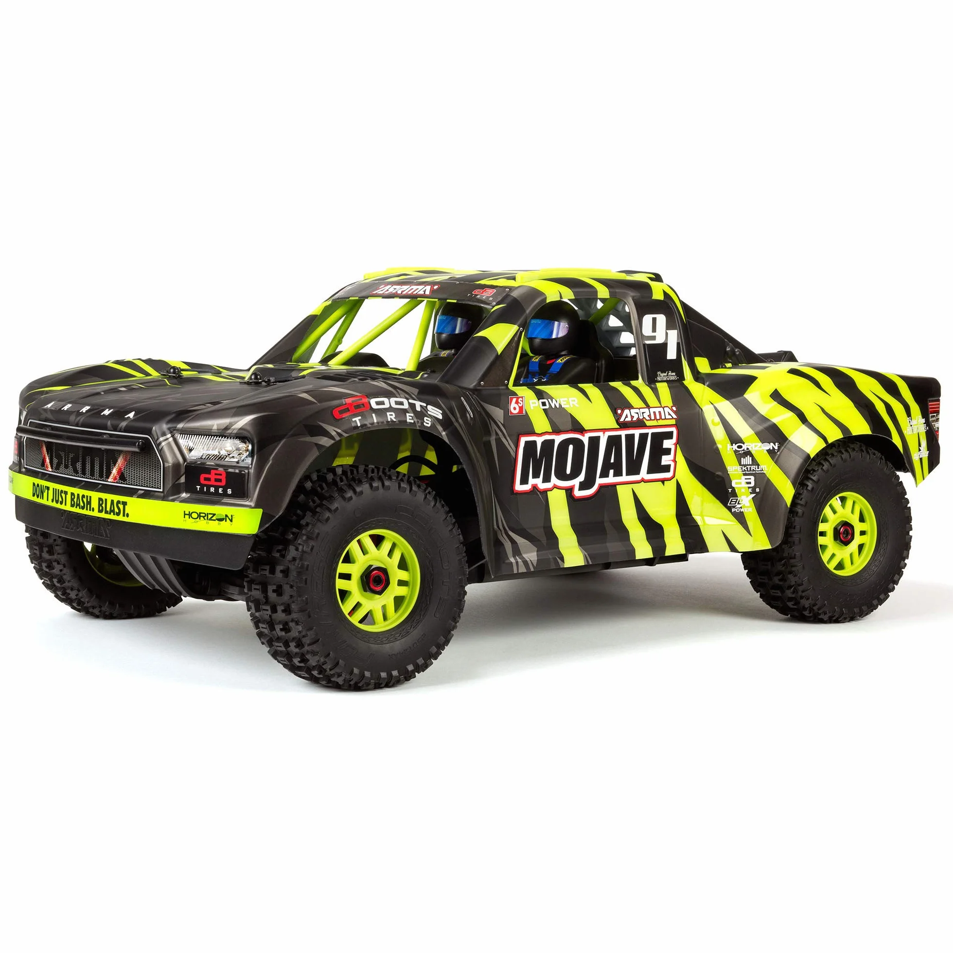 ARRMA RC Truck 1/7 MOJAVE 6S V2 4WD BLX Desert Truck z firmą Spektrum (Ready-to-Run), zielony/czarny, ARA7604V2T1